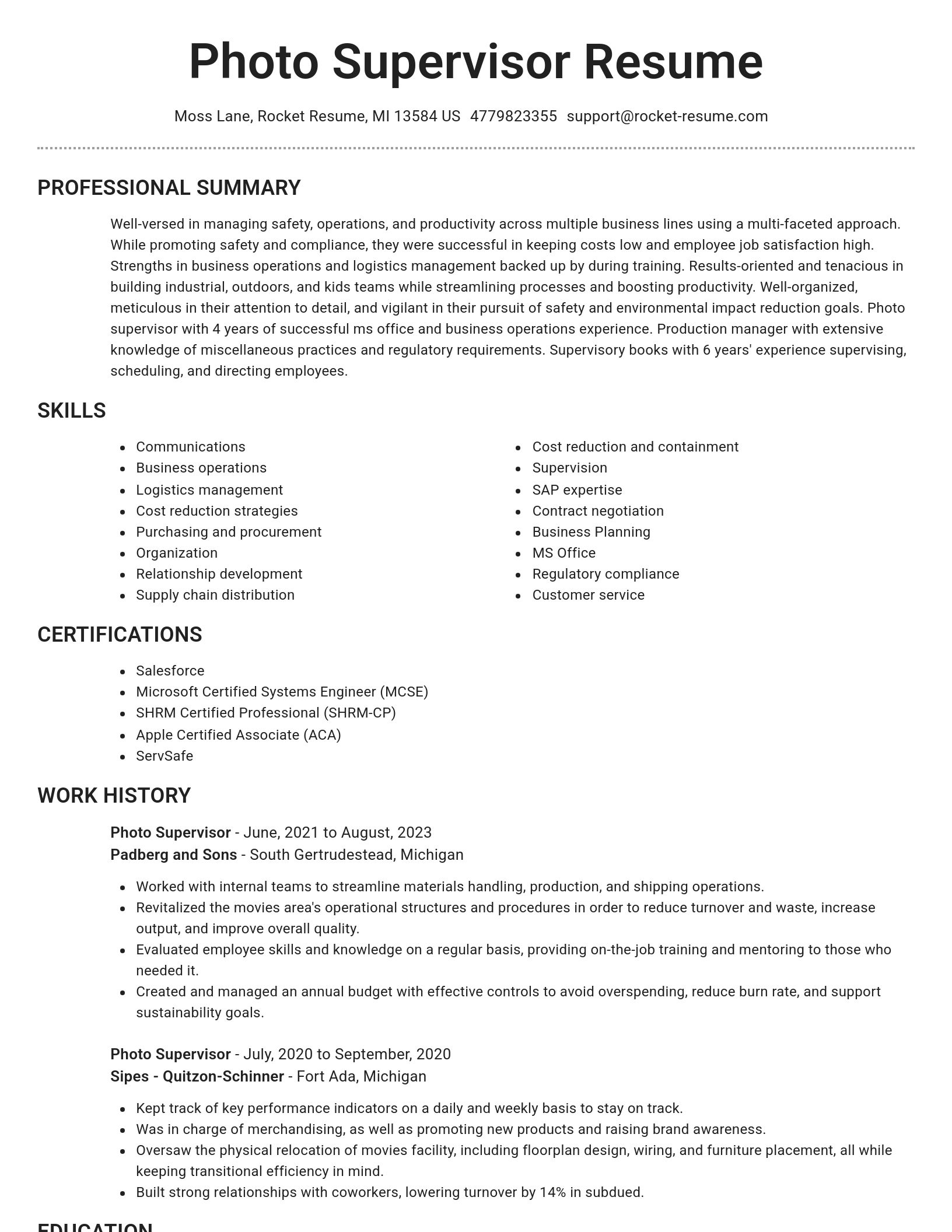 Brilliant resume template