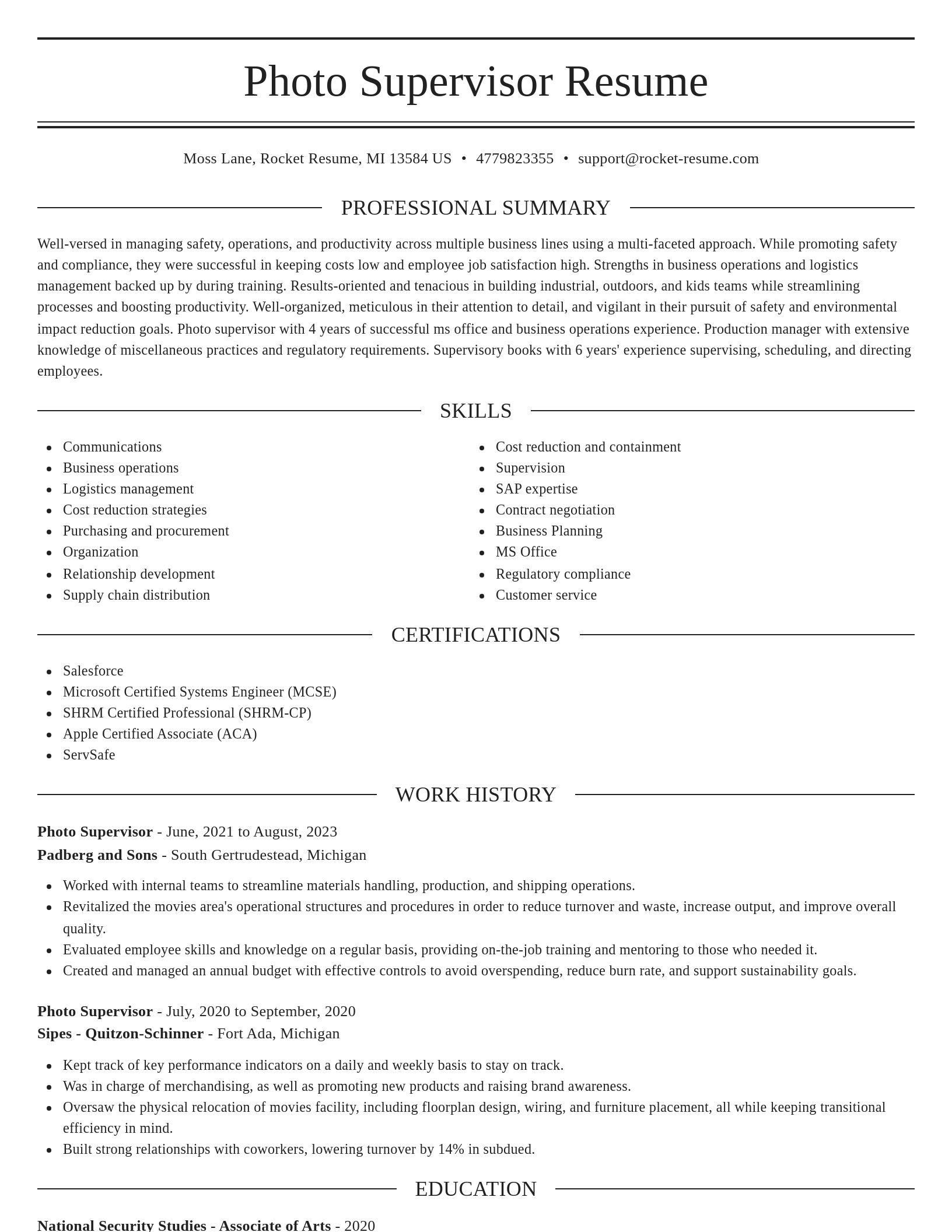 Elegant resume template