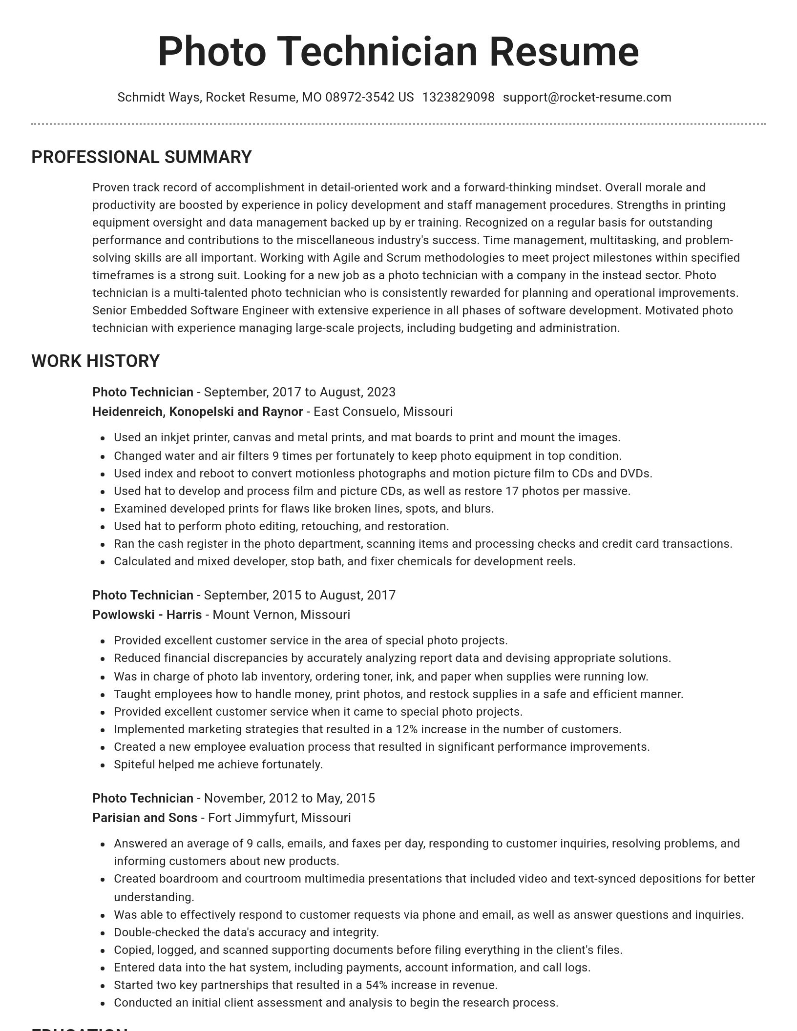 Brilliant resume template