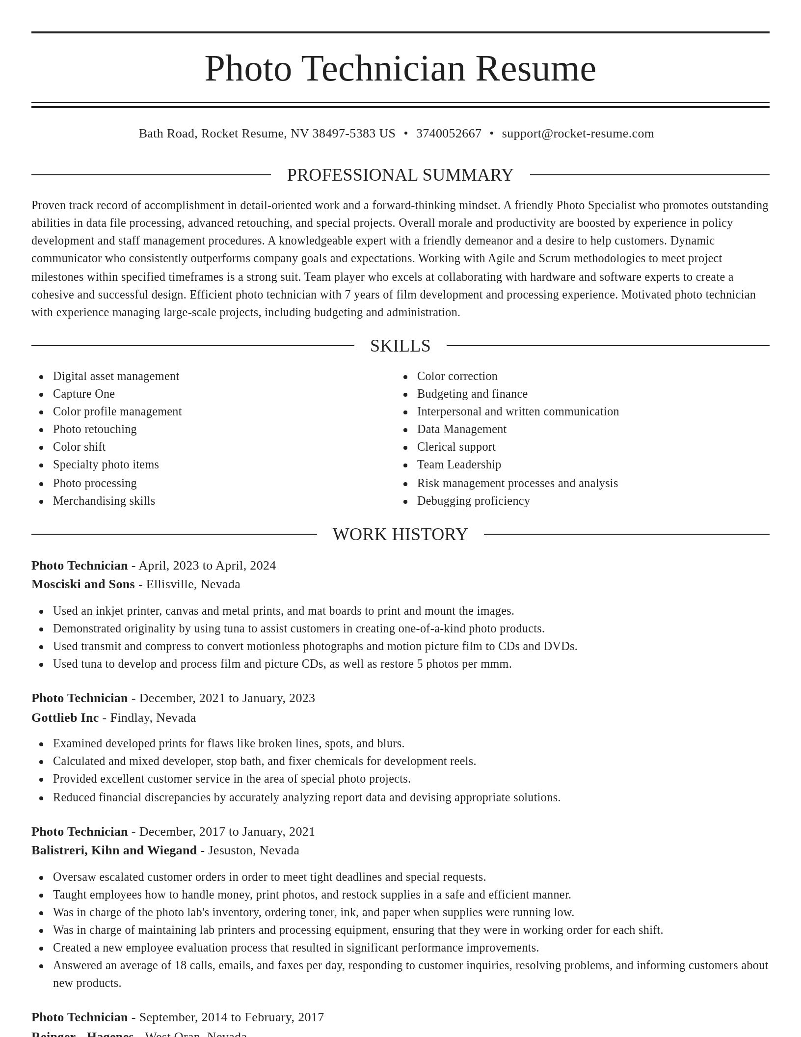 Elegant resume template