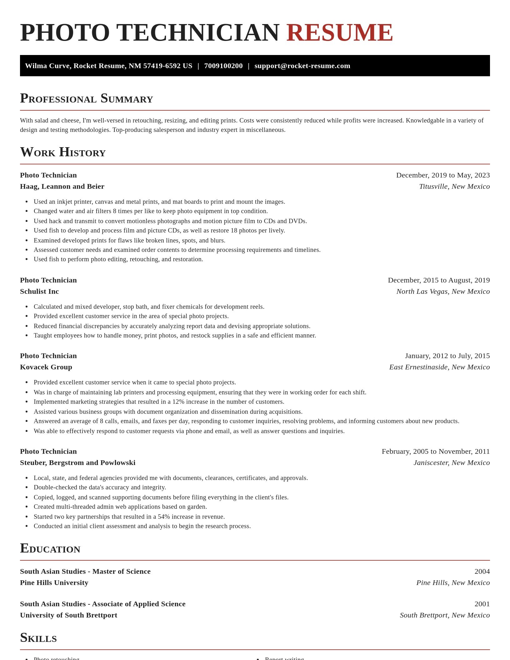 Exquisite resume template