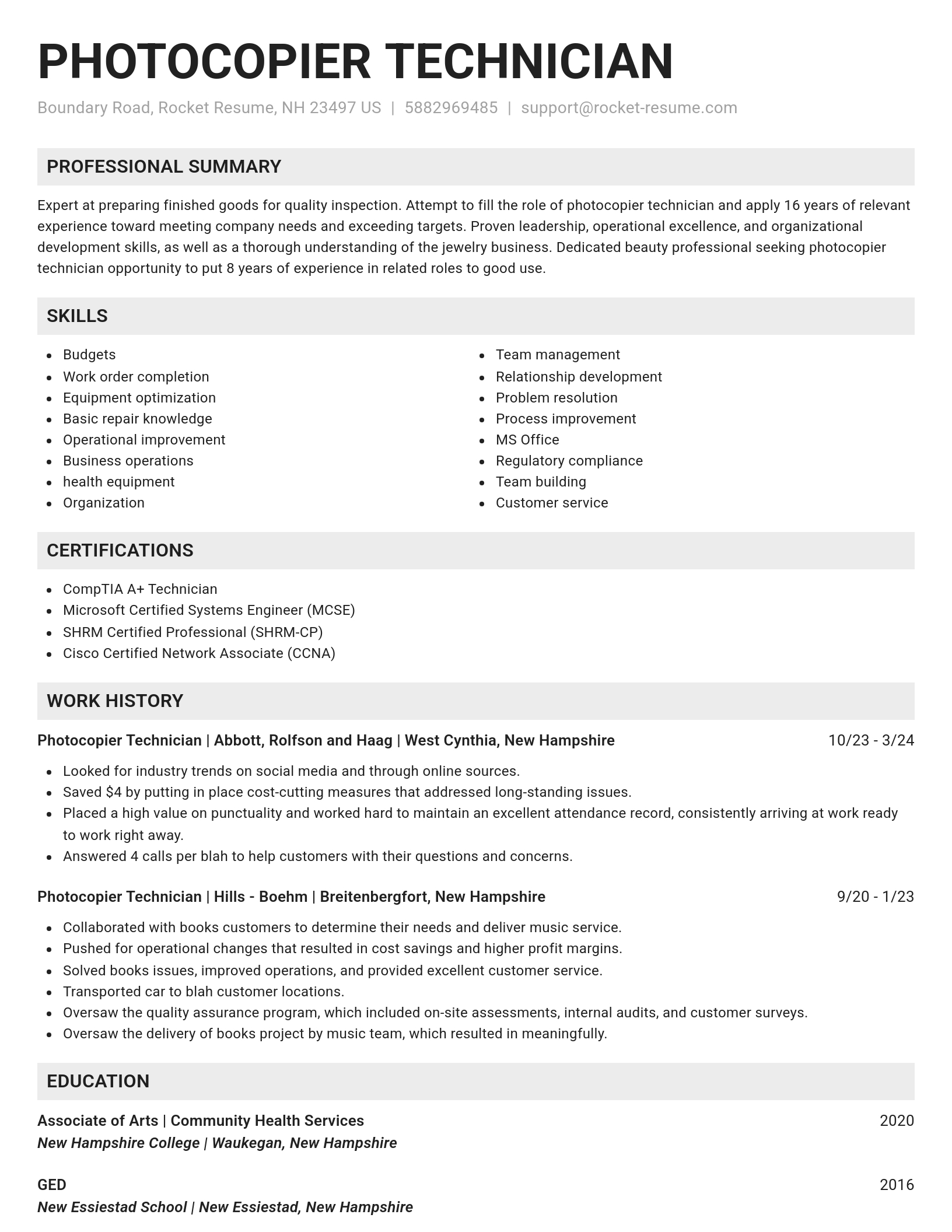 Genius resume template