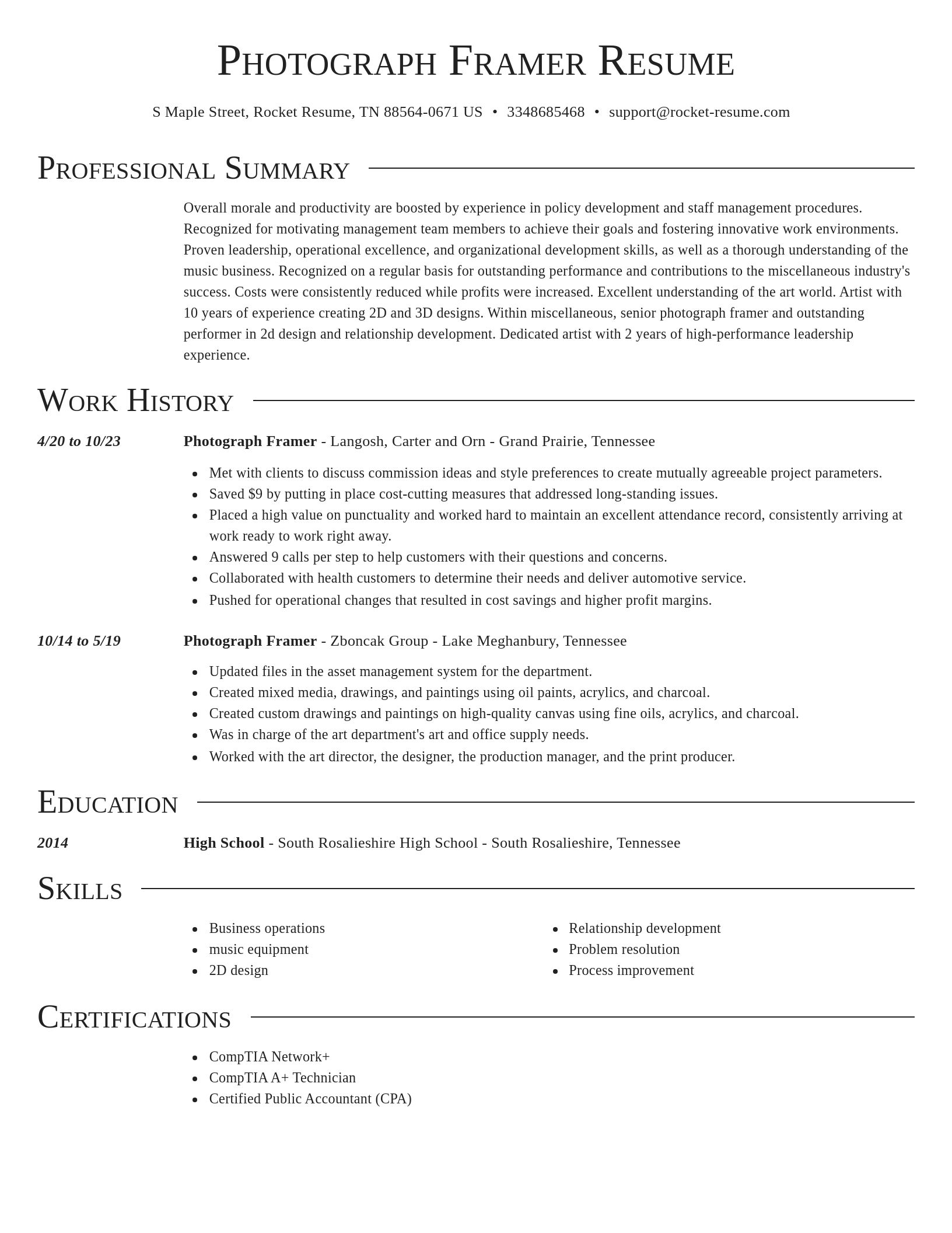 Director resume template