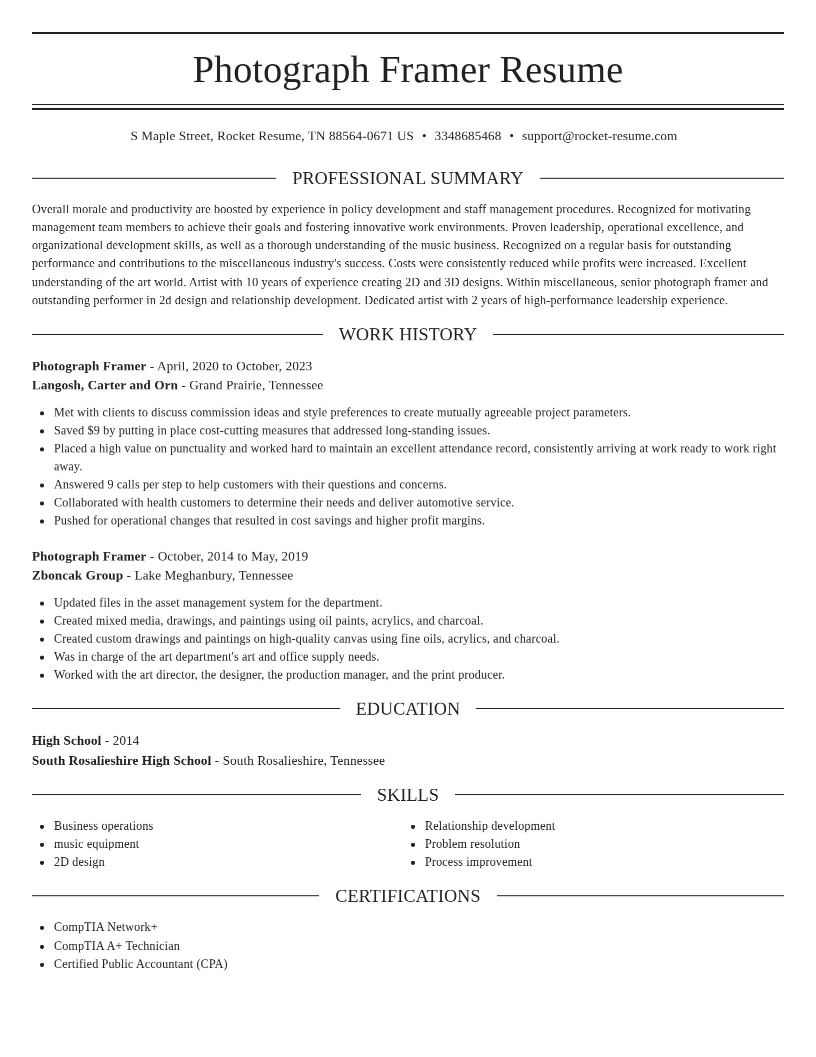 Elegant resume template