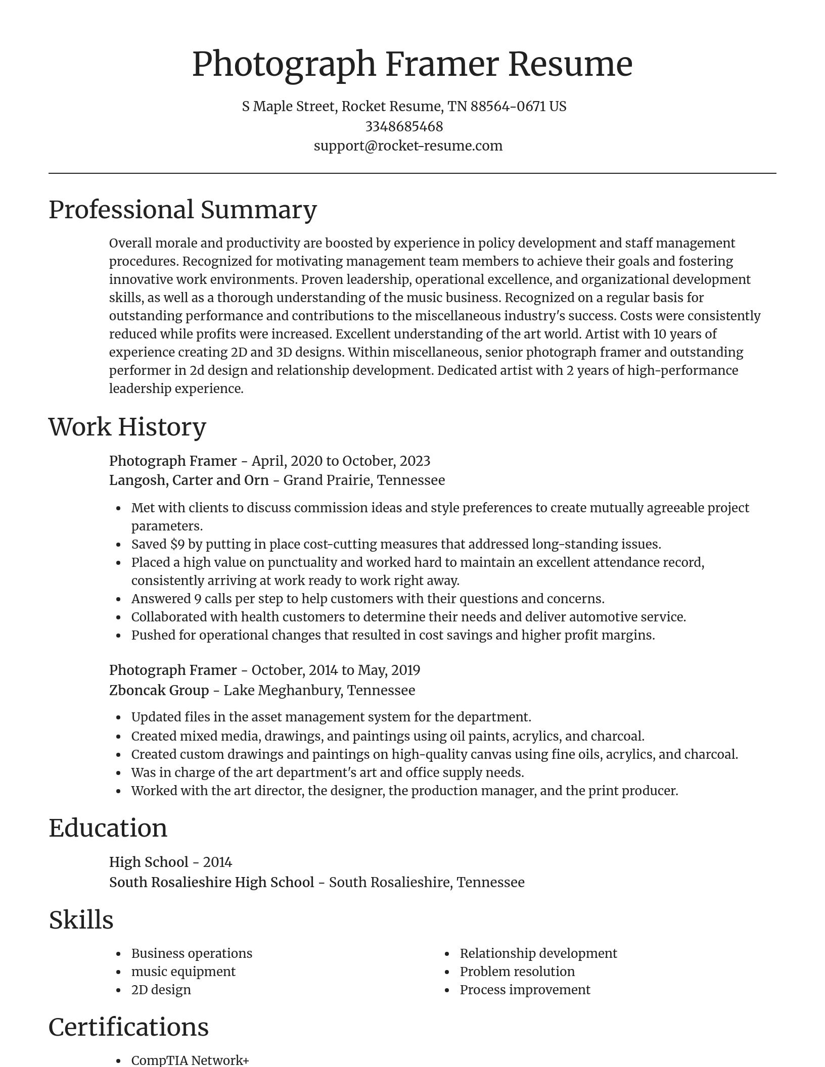 Focal Point resume template