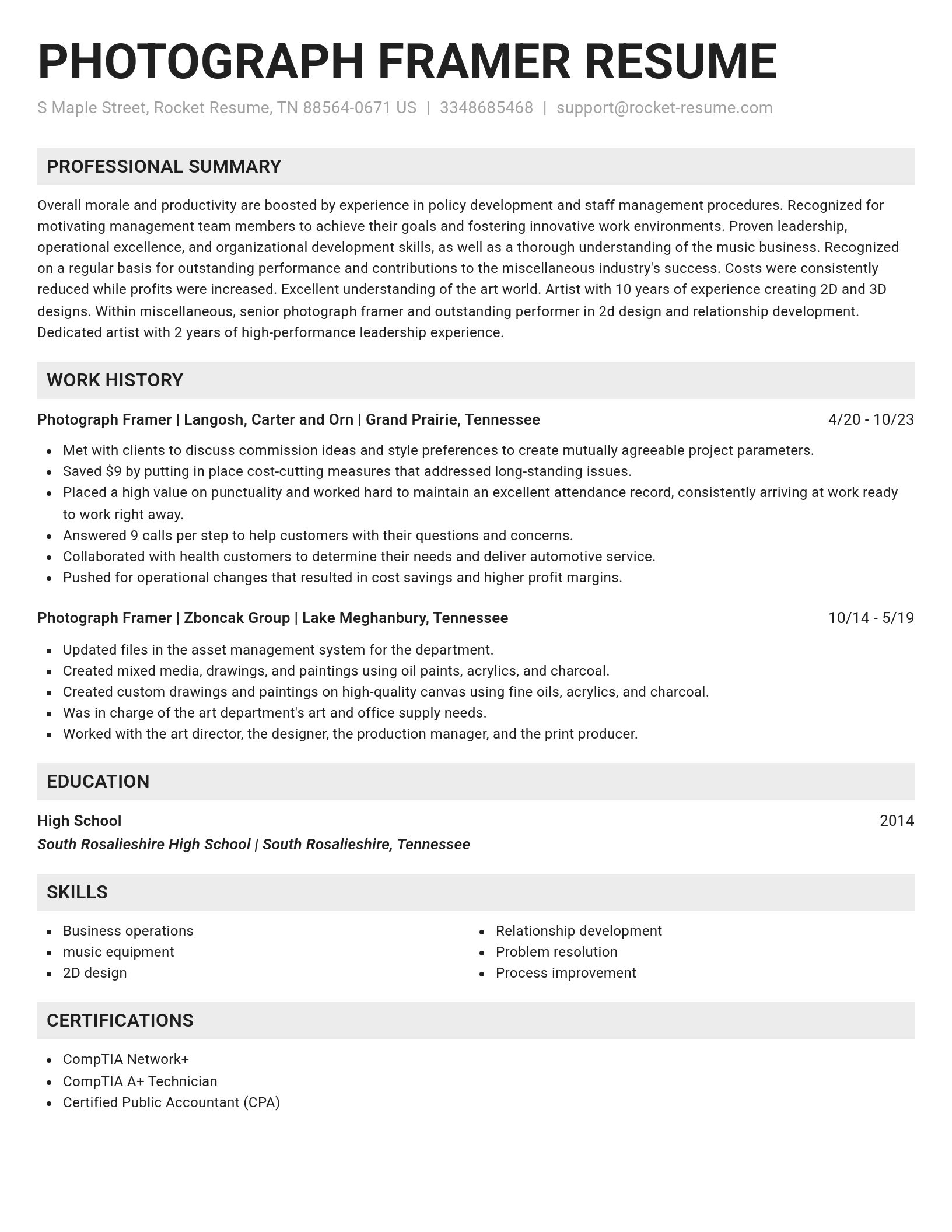 Genius resume template