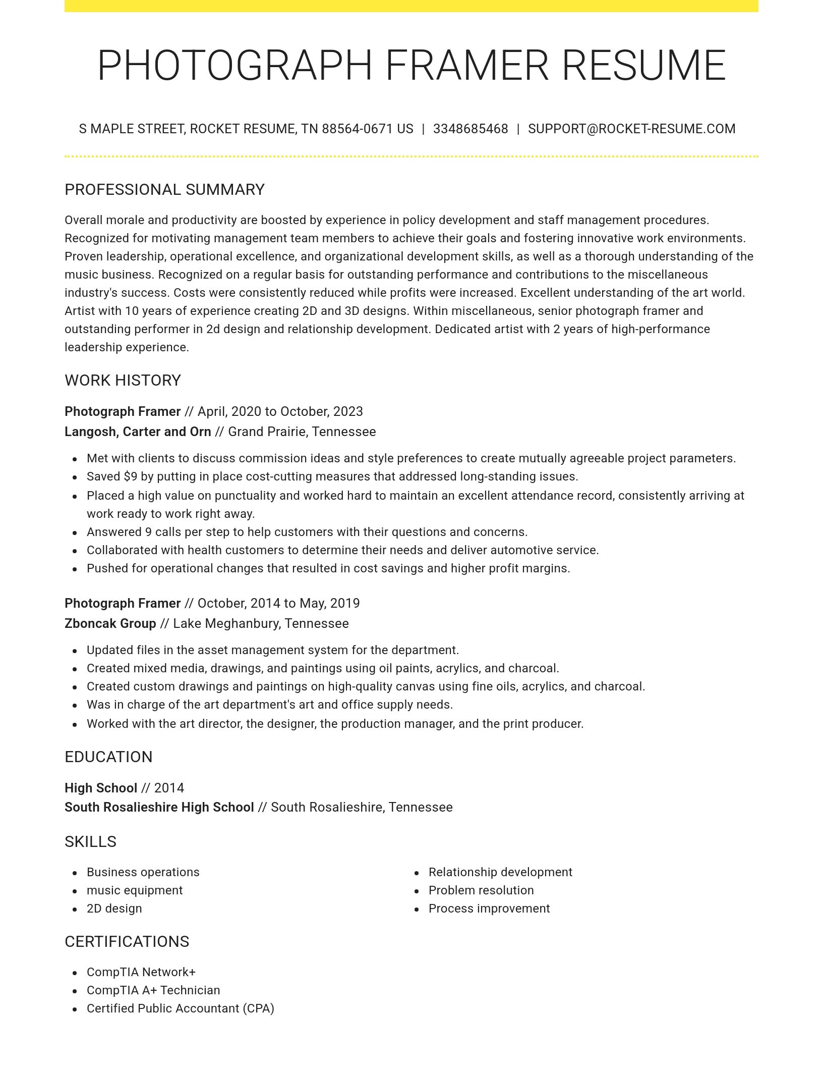 Grand resume template
