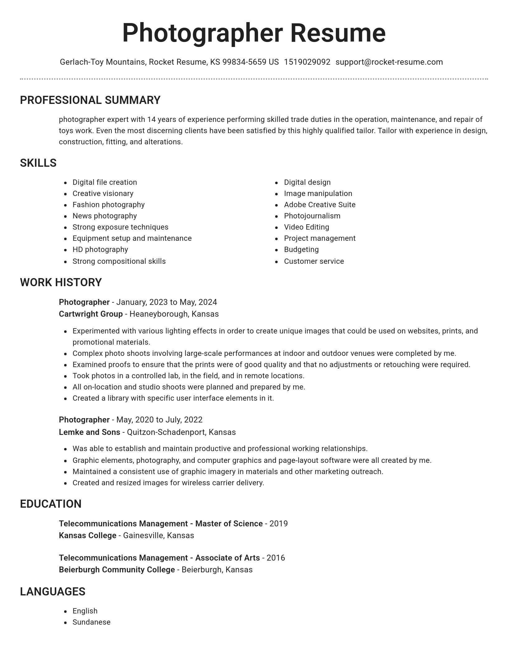 Brilliant resume template