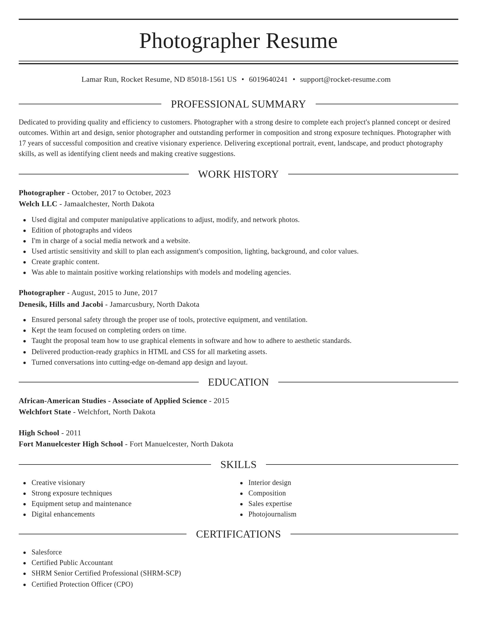 Elegant resume template