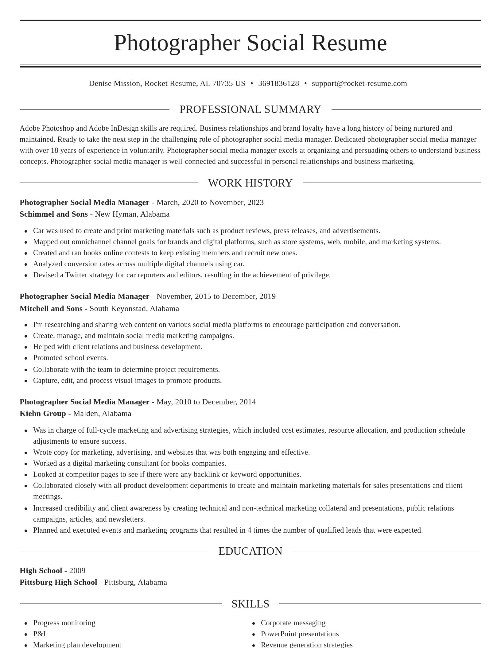 Elegant resume template