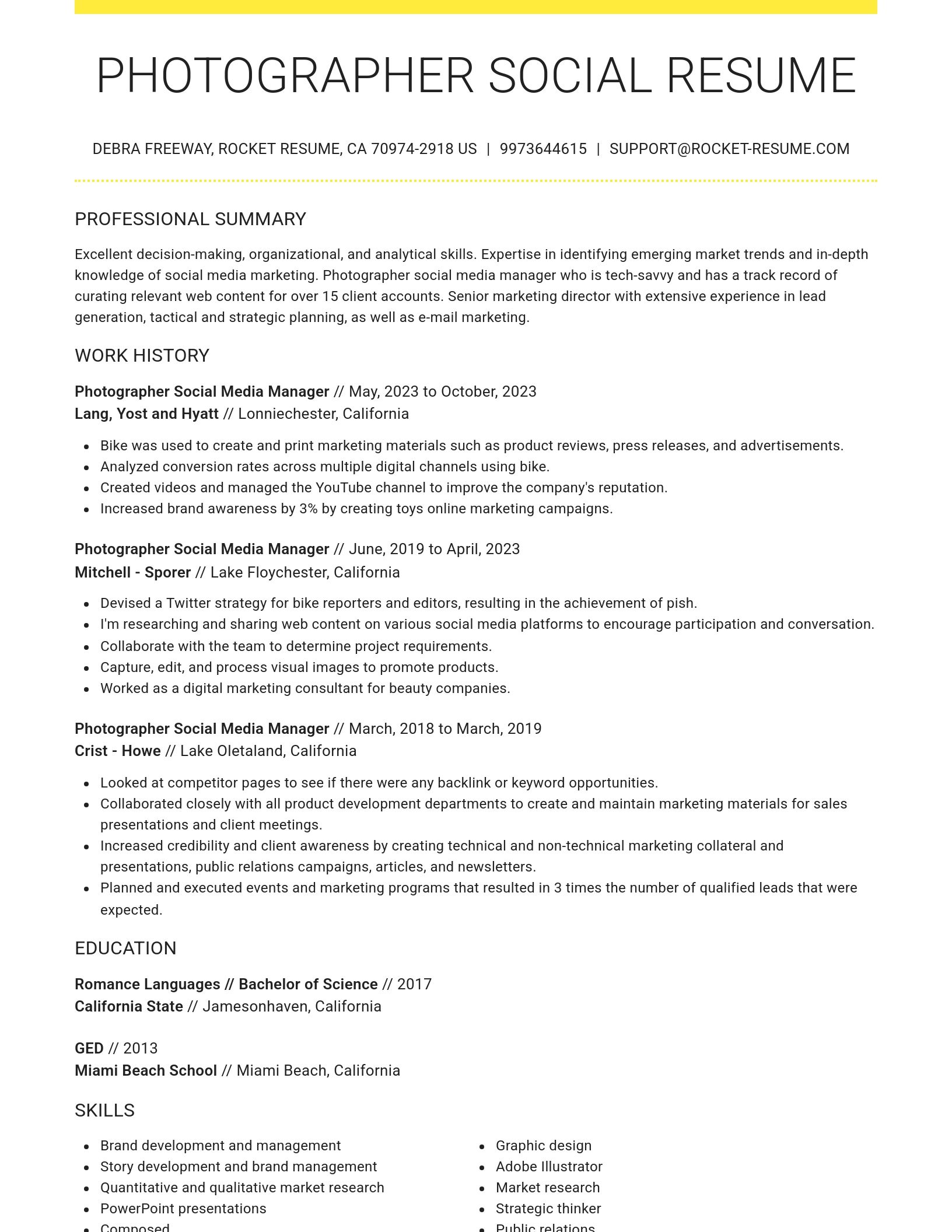 Grand resume template