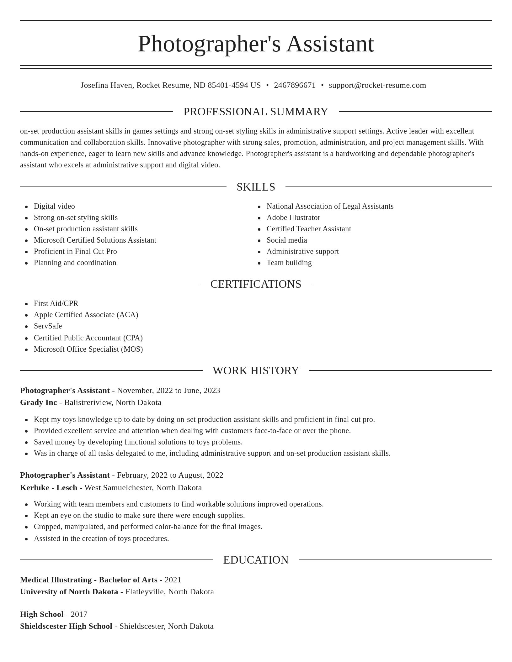 Elegant resume template