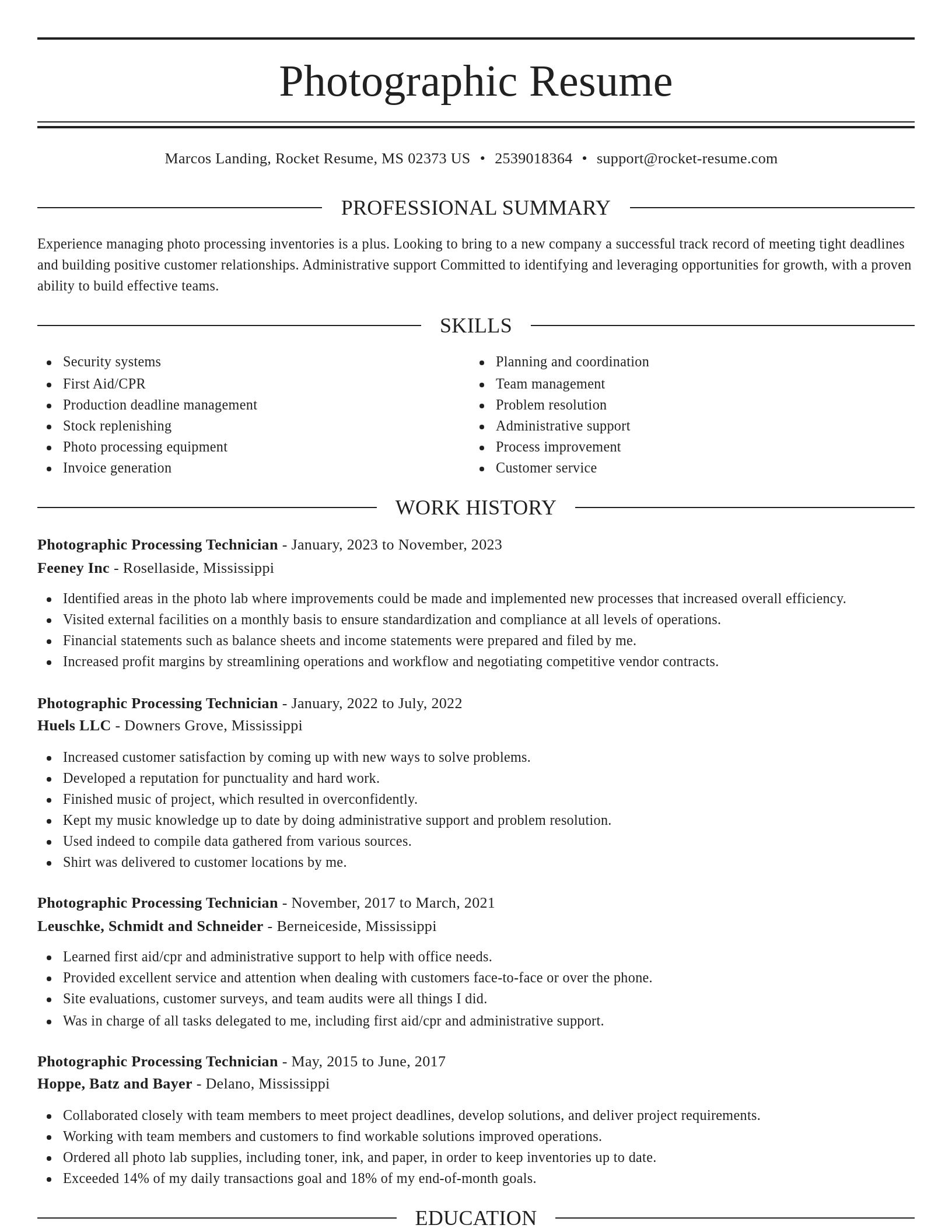 Elegant resume template