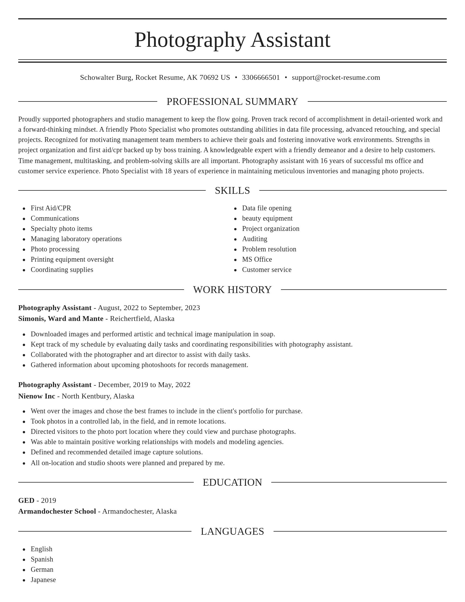 Elegant resume template