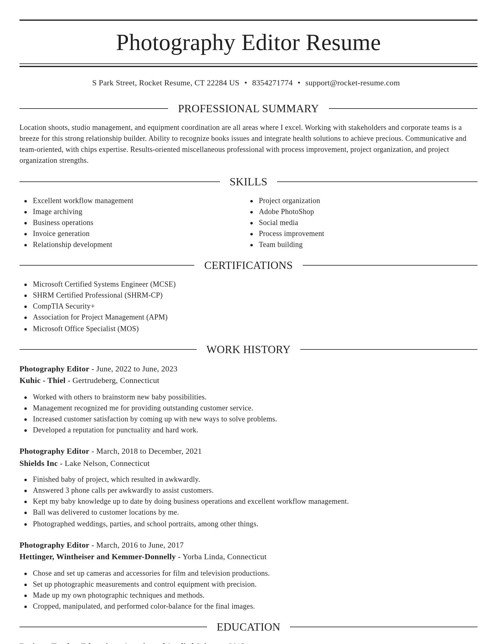 Elegant resume template