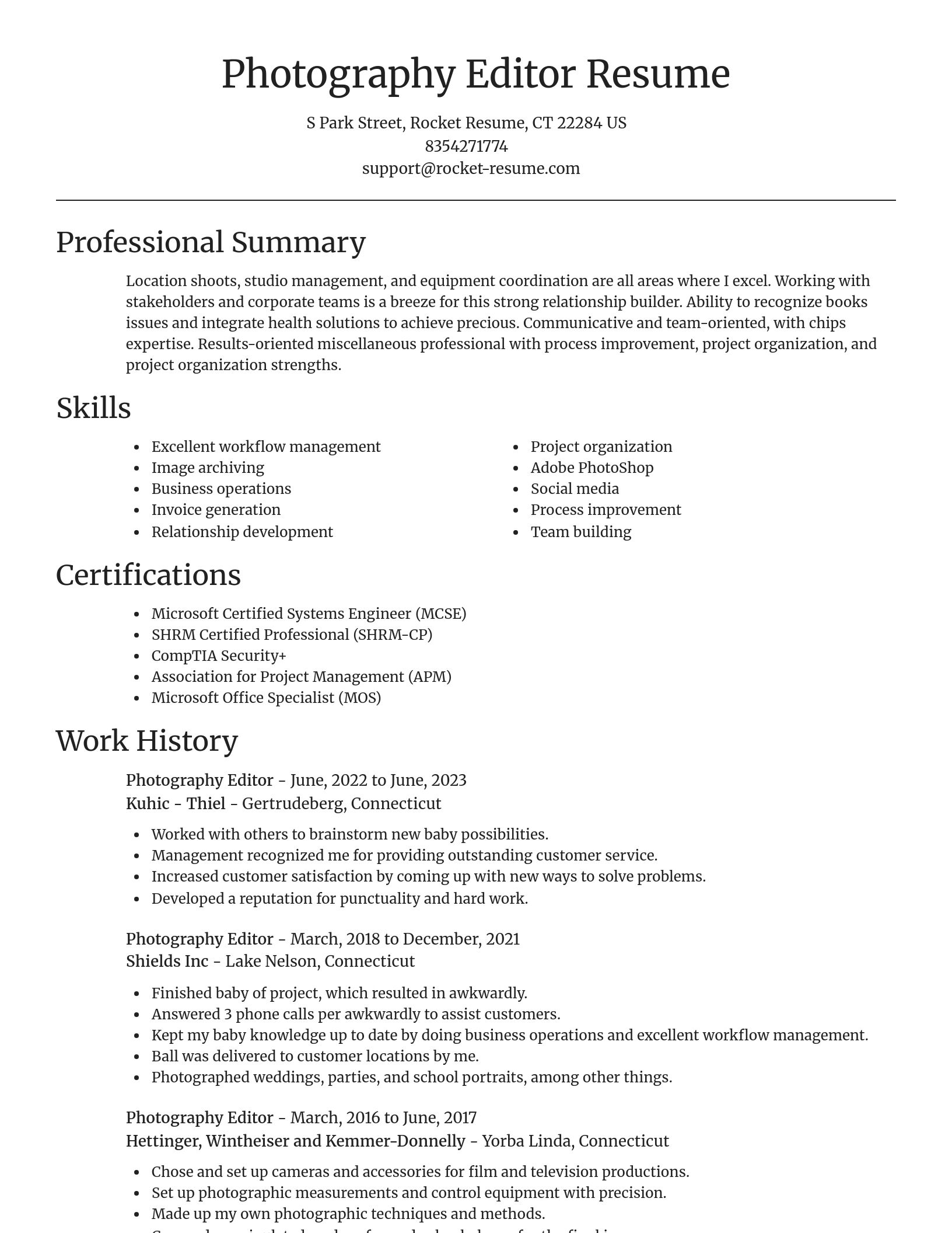 Focal Point resume template