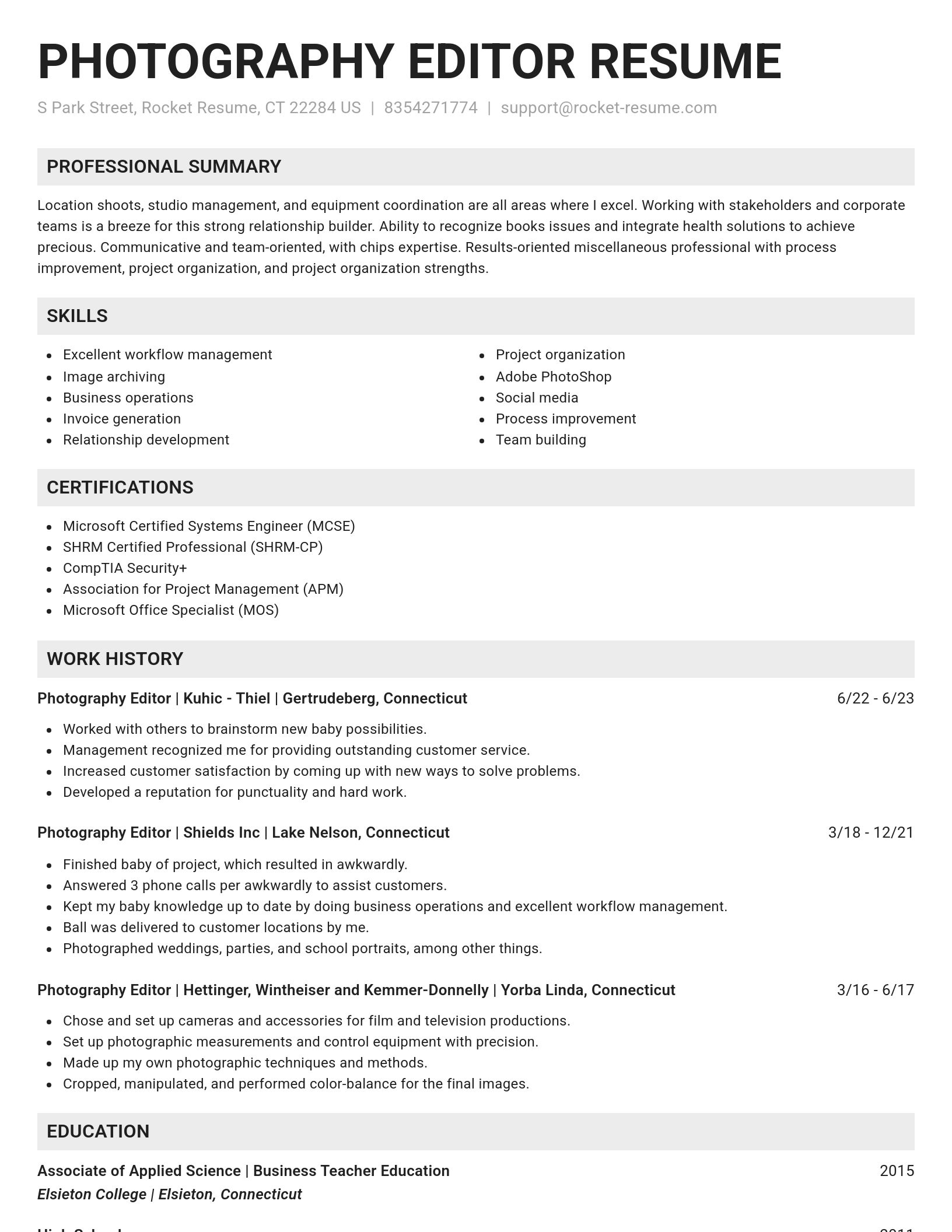 Genius resume template