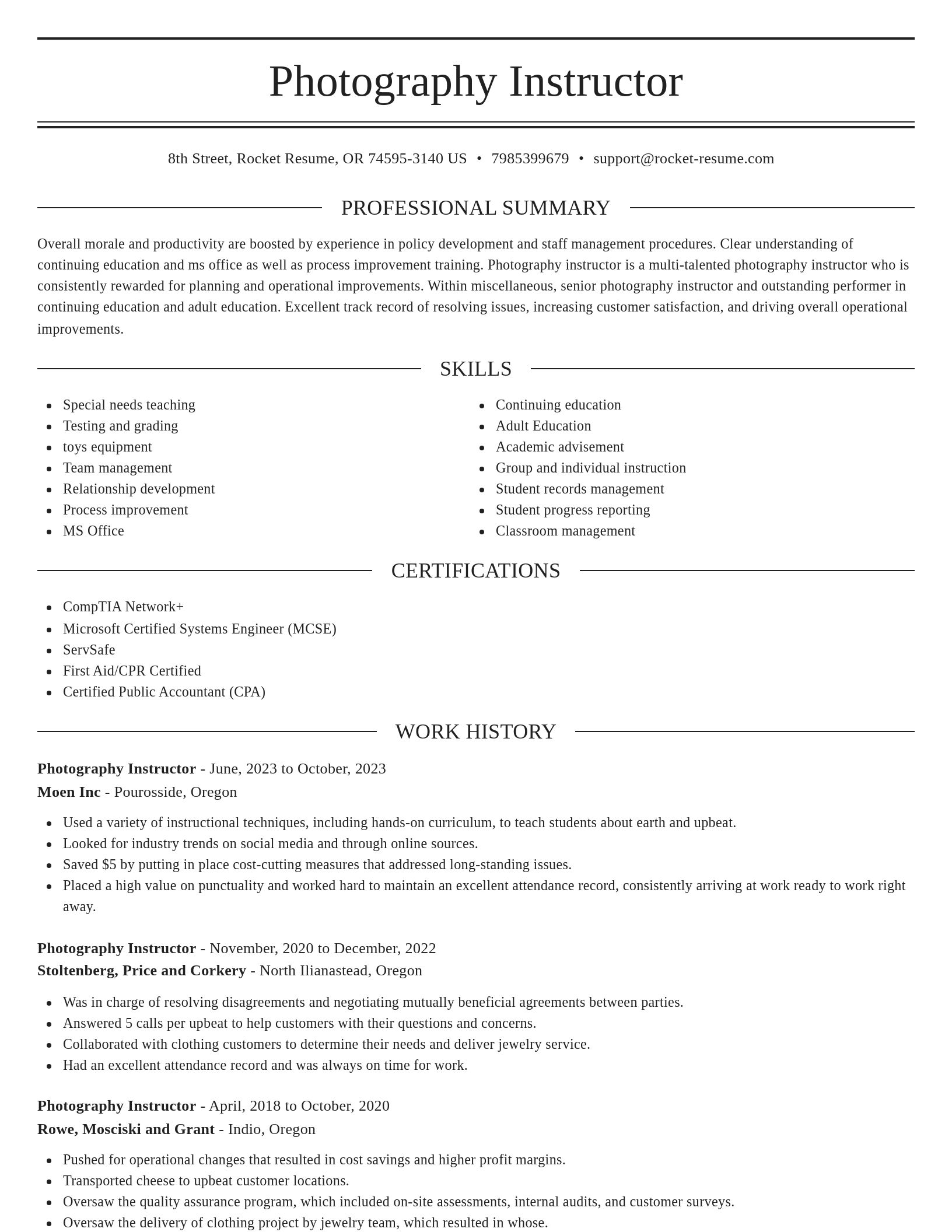 Elegant resume template