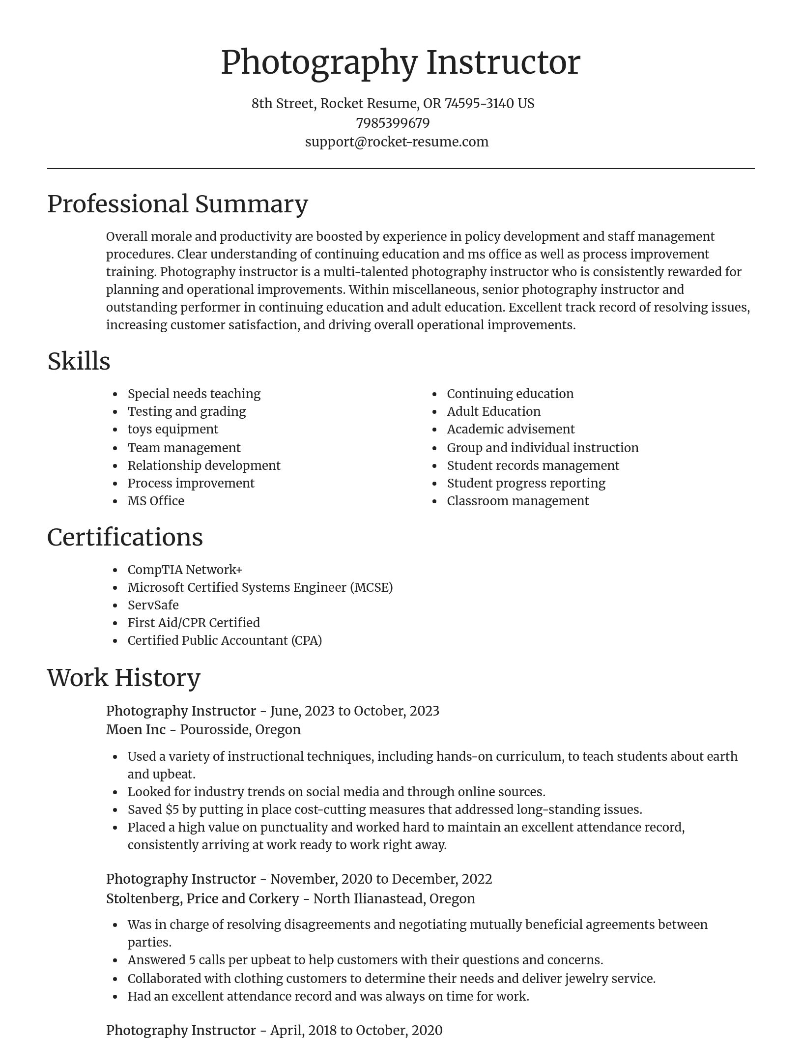 Focal Point resume template