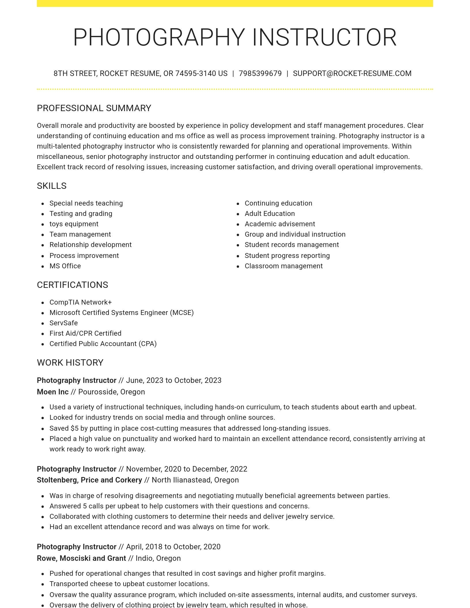 Grand resume template