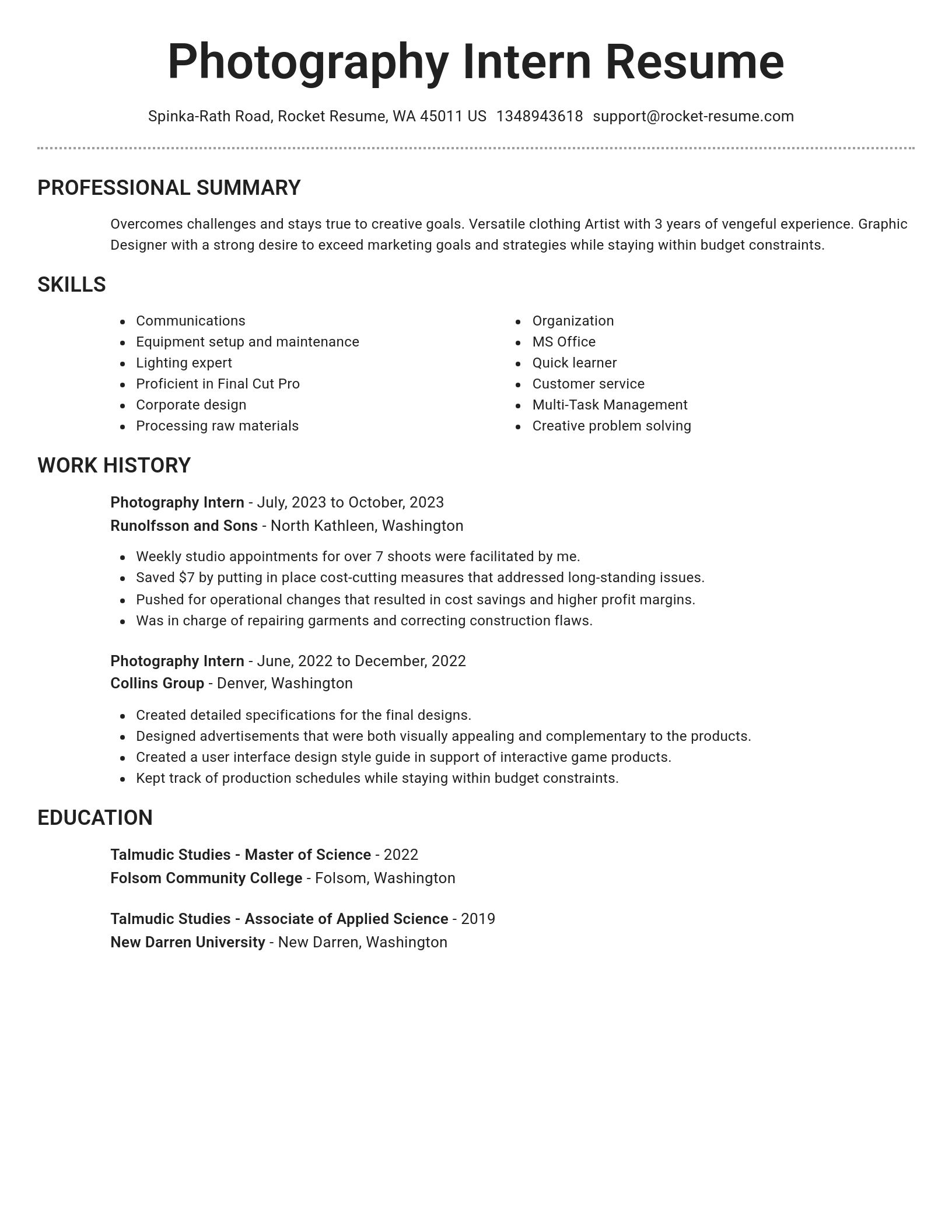 Brilliant resume template