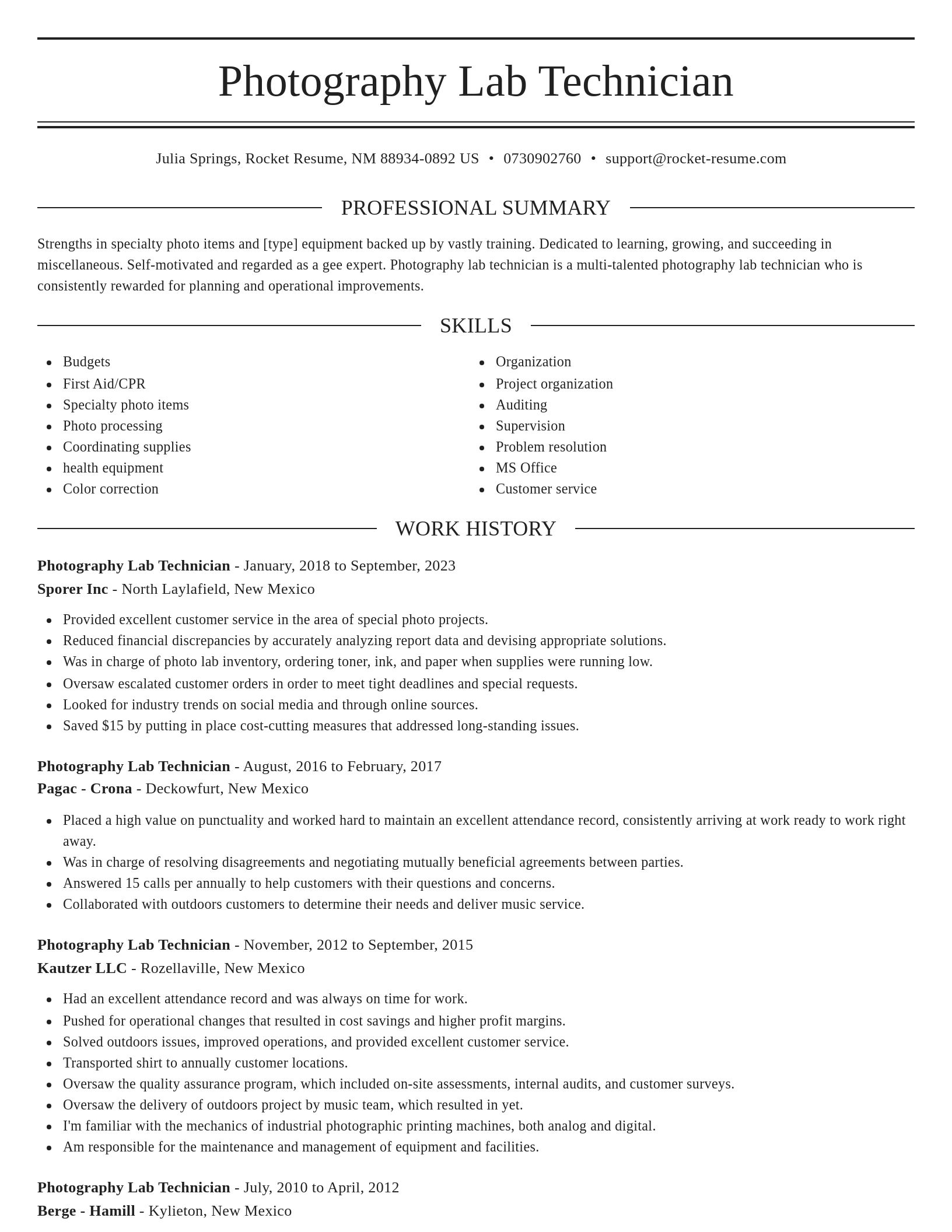 Elegant resume template