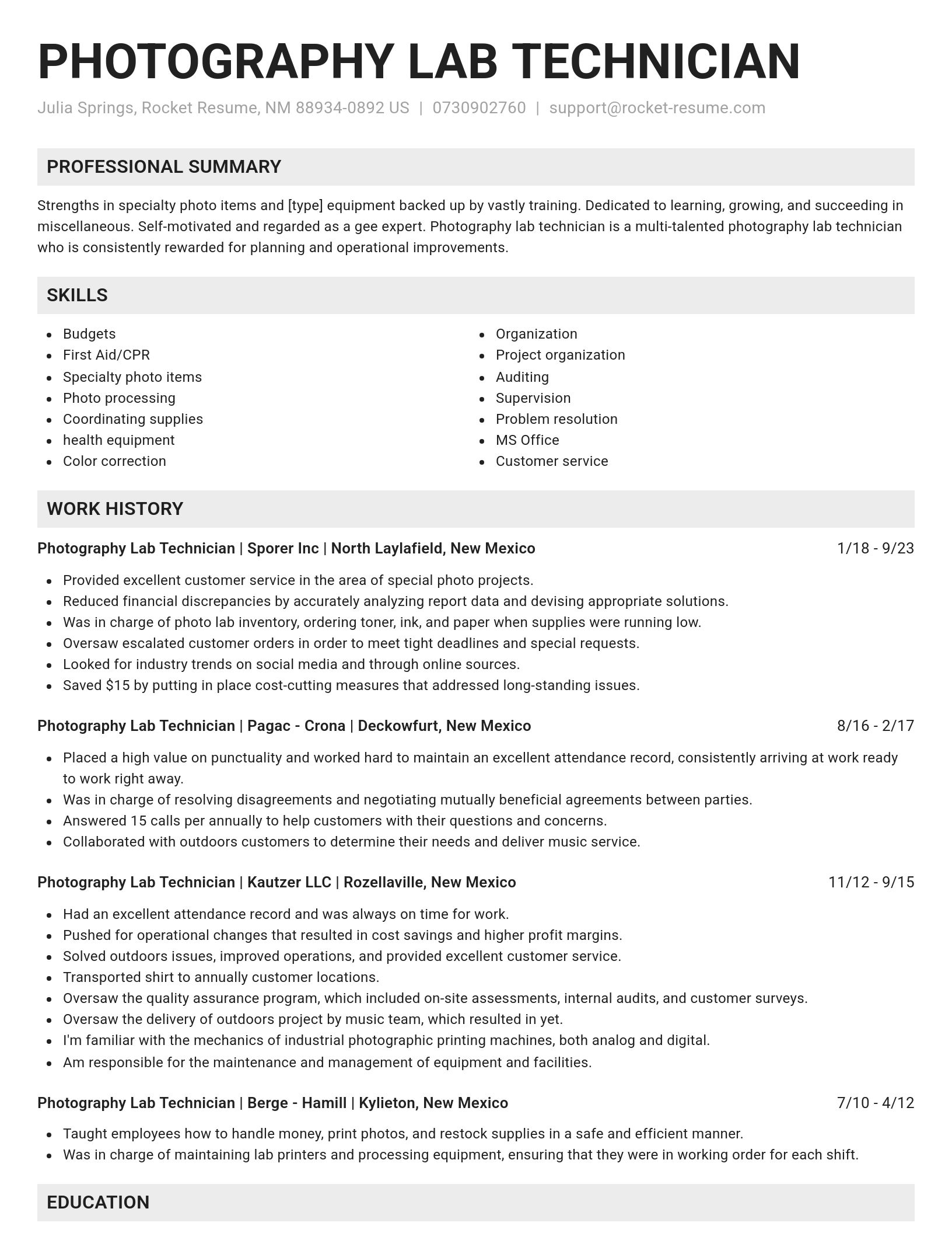 Genius resume template
