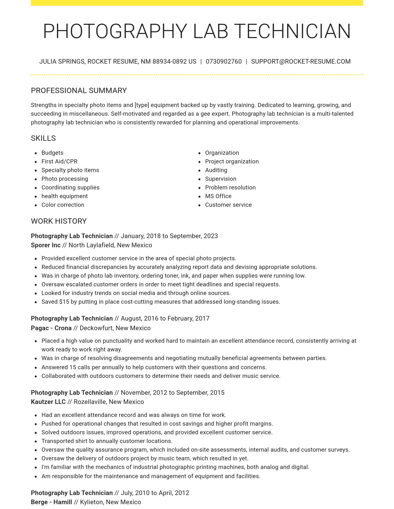 Grand resume template