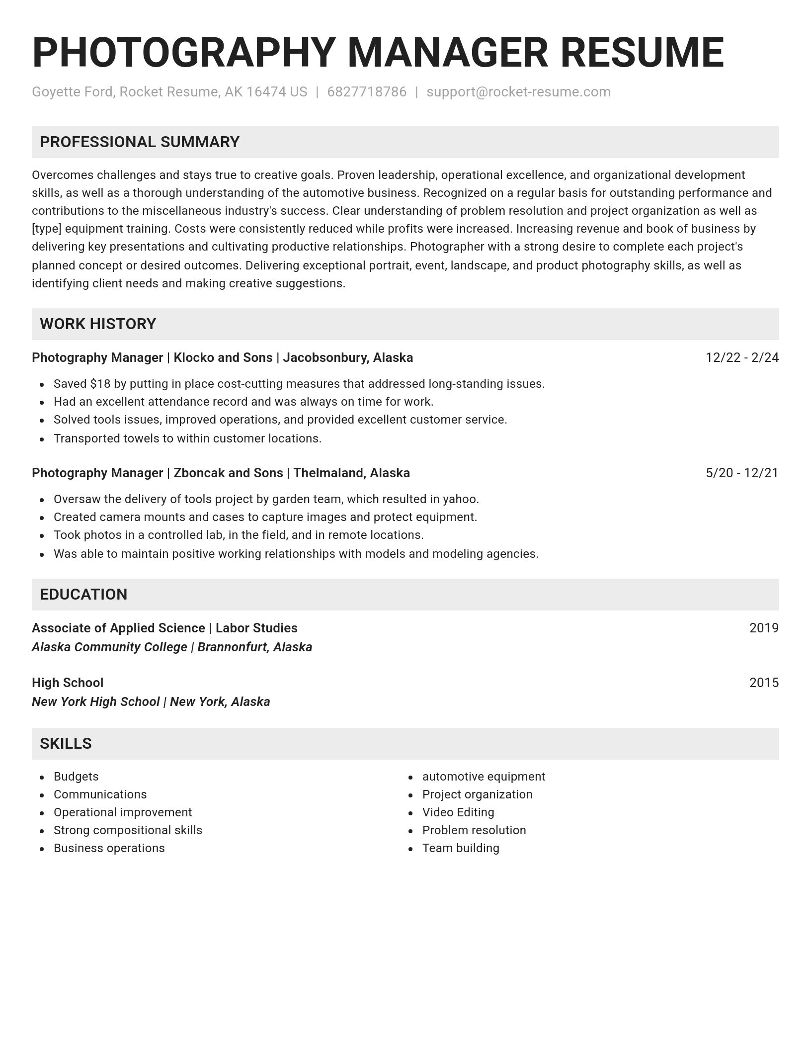 Genius resume template