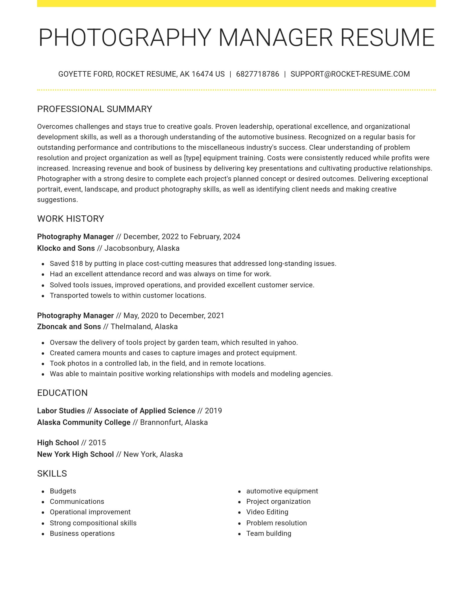 Grand resume template