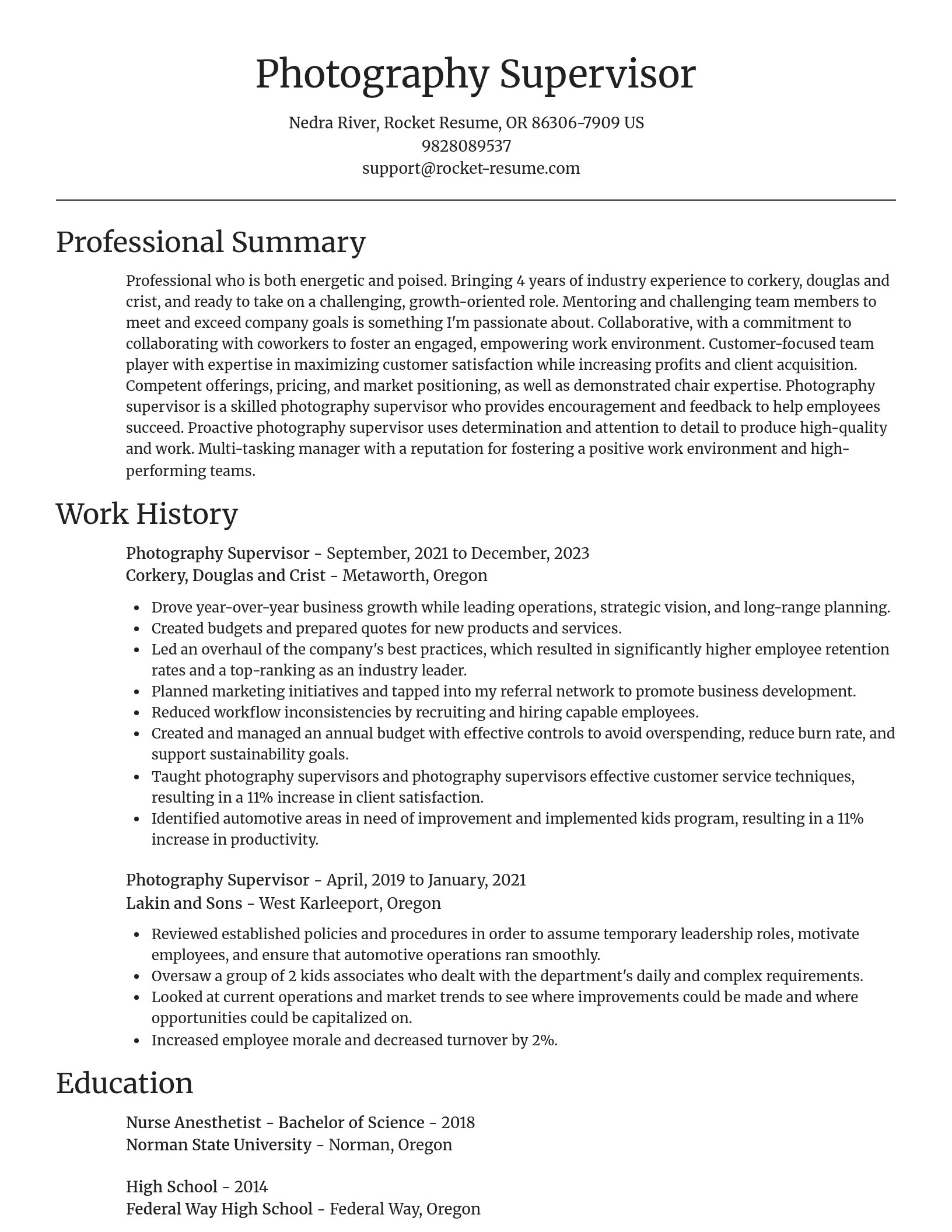 Focal Point resume template