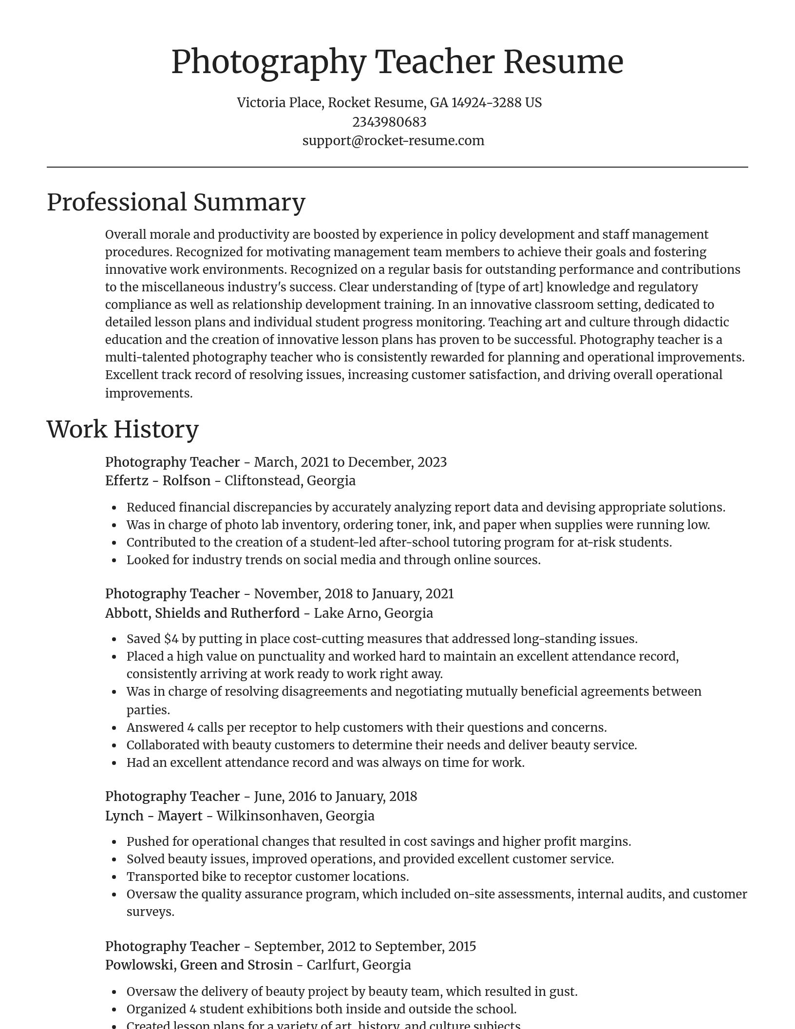 Focal Point resume template