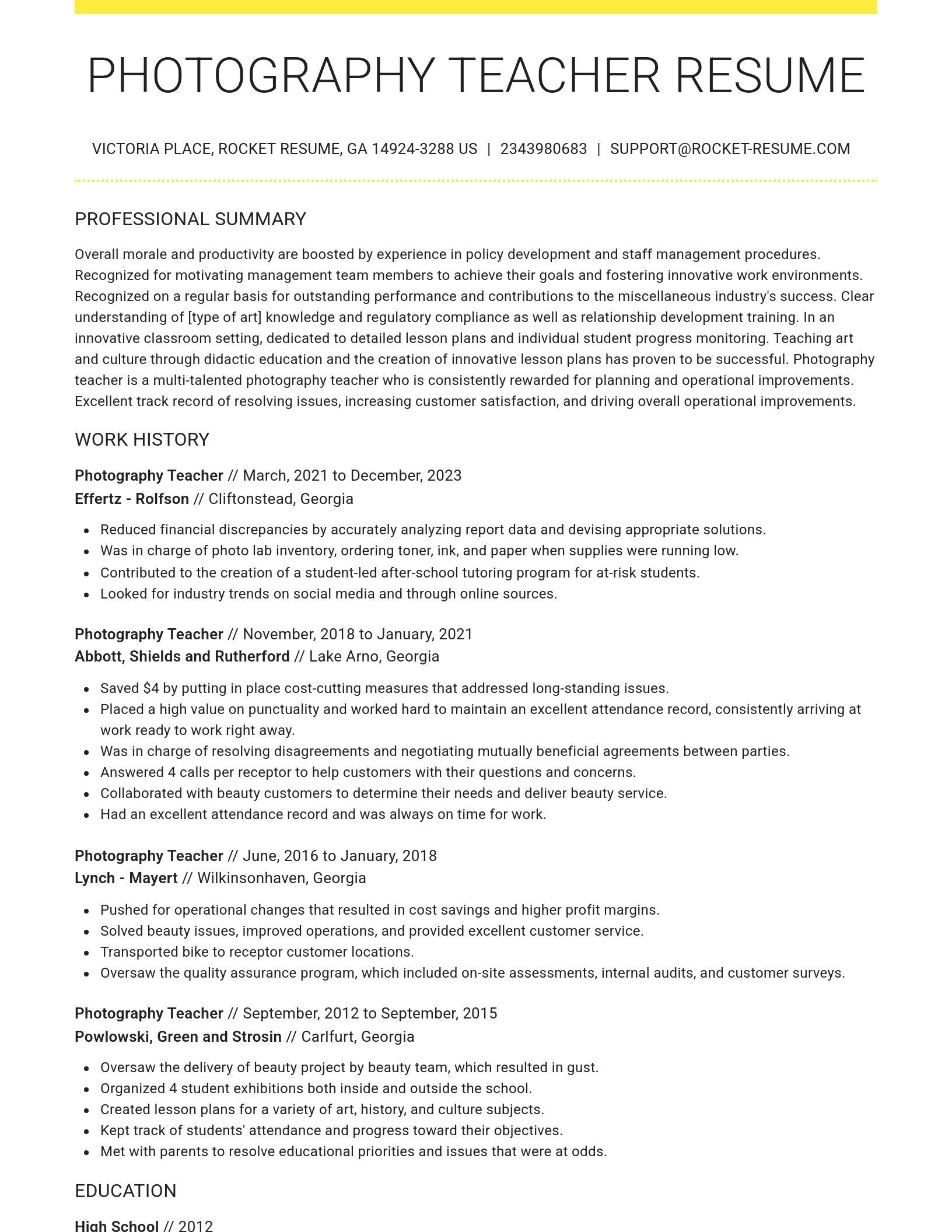 Grand resume template