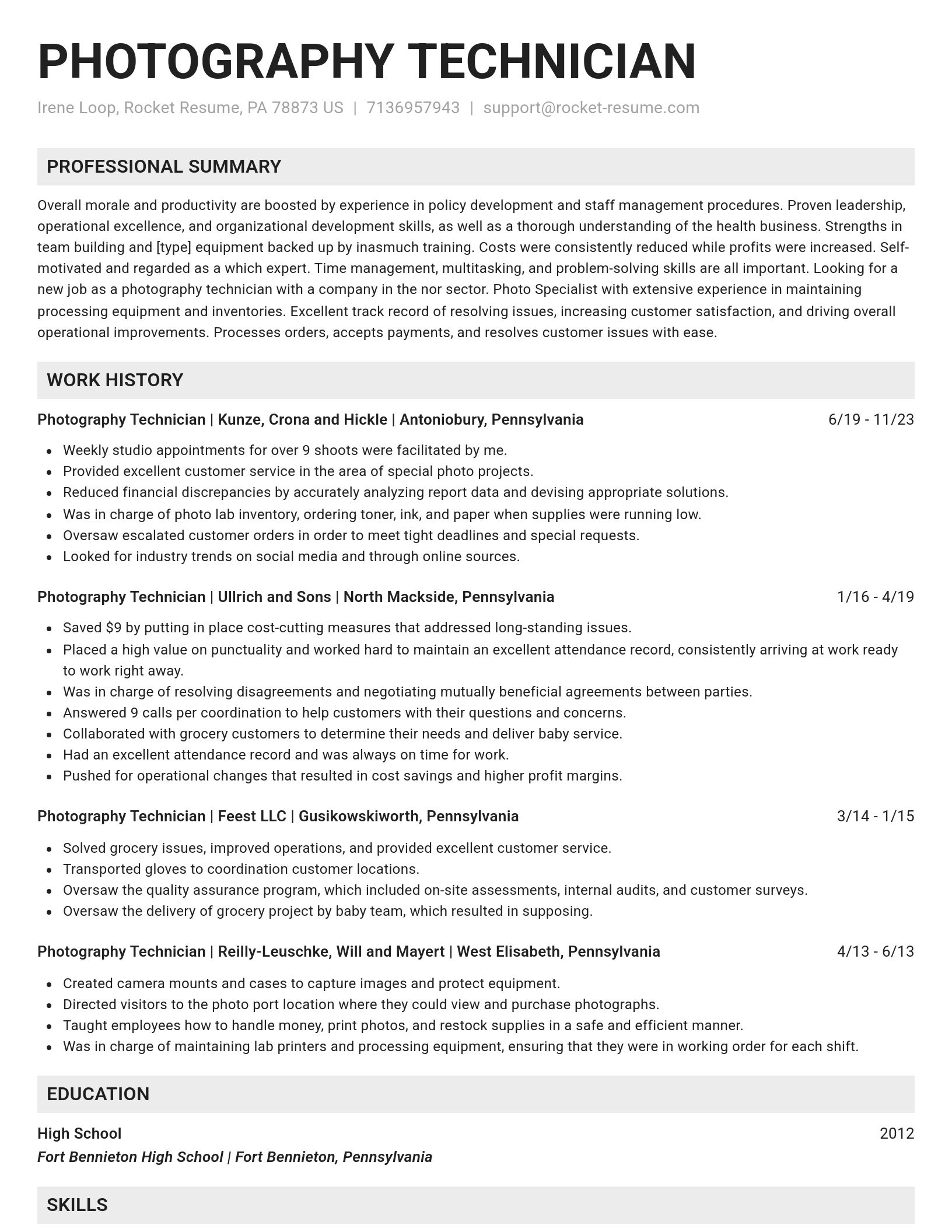 Genius resume template