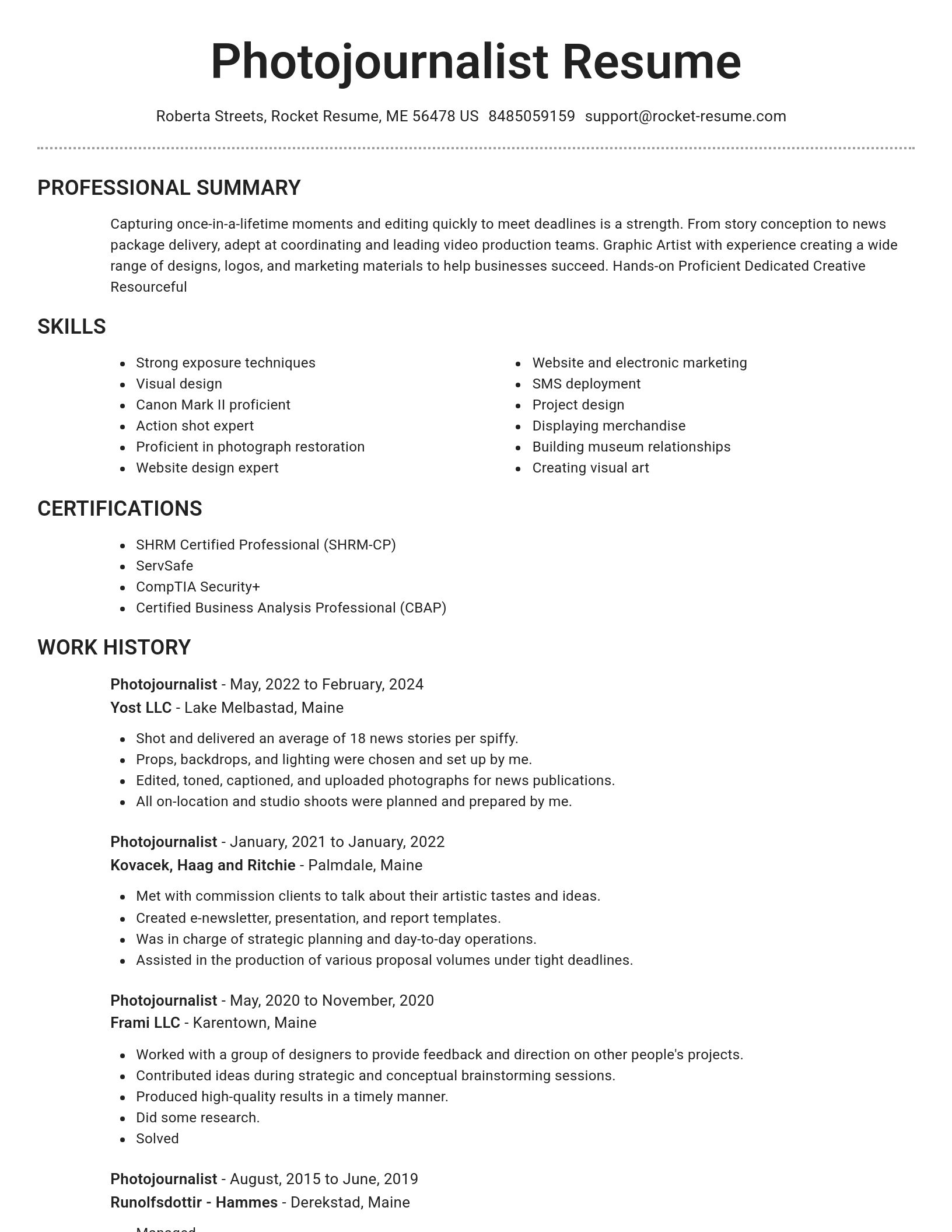 Brilliant resume template