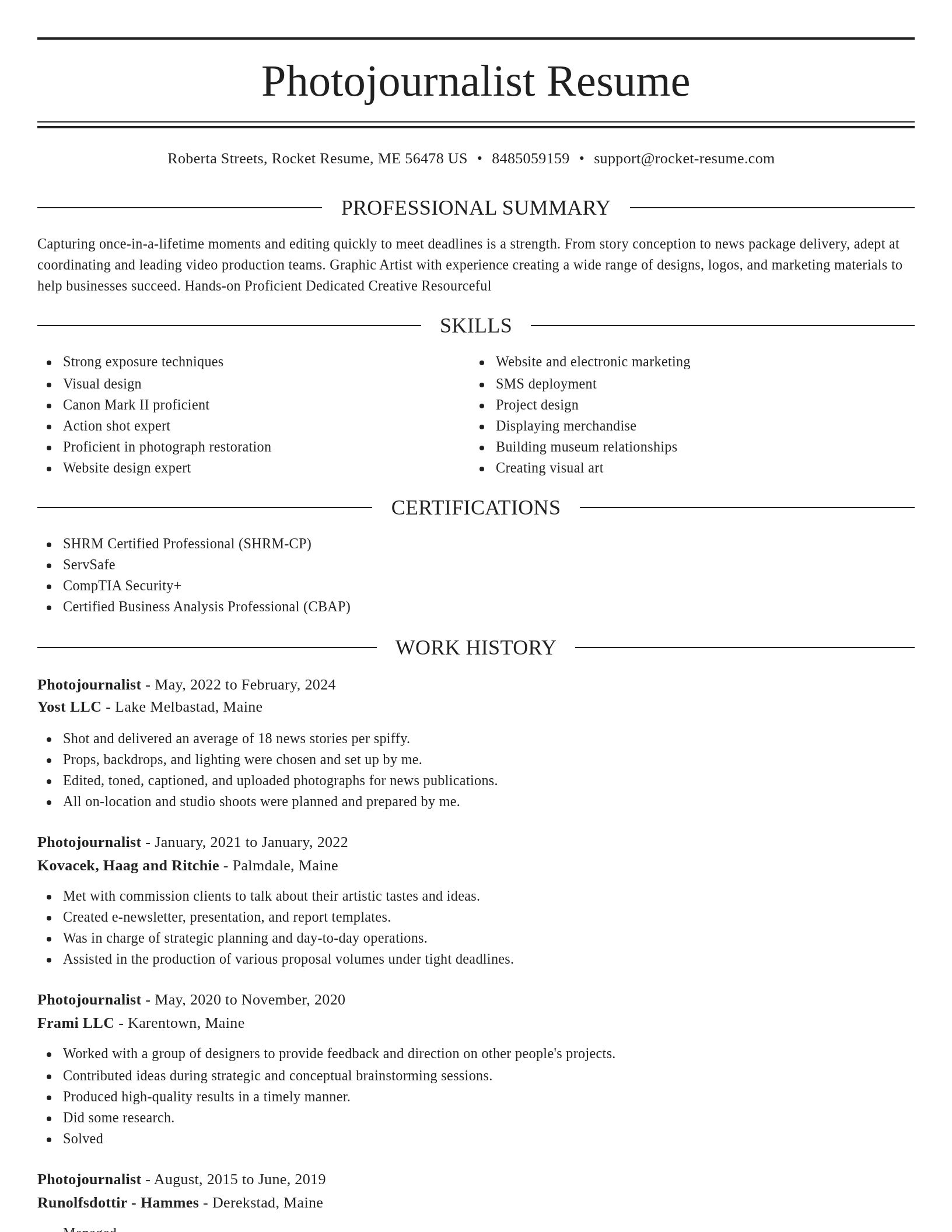 Elegant resume template