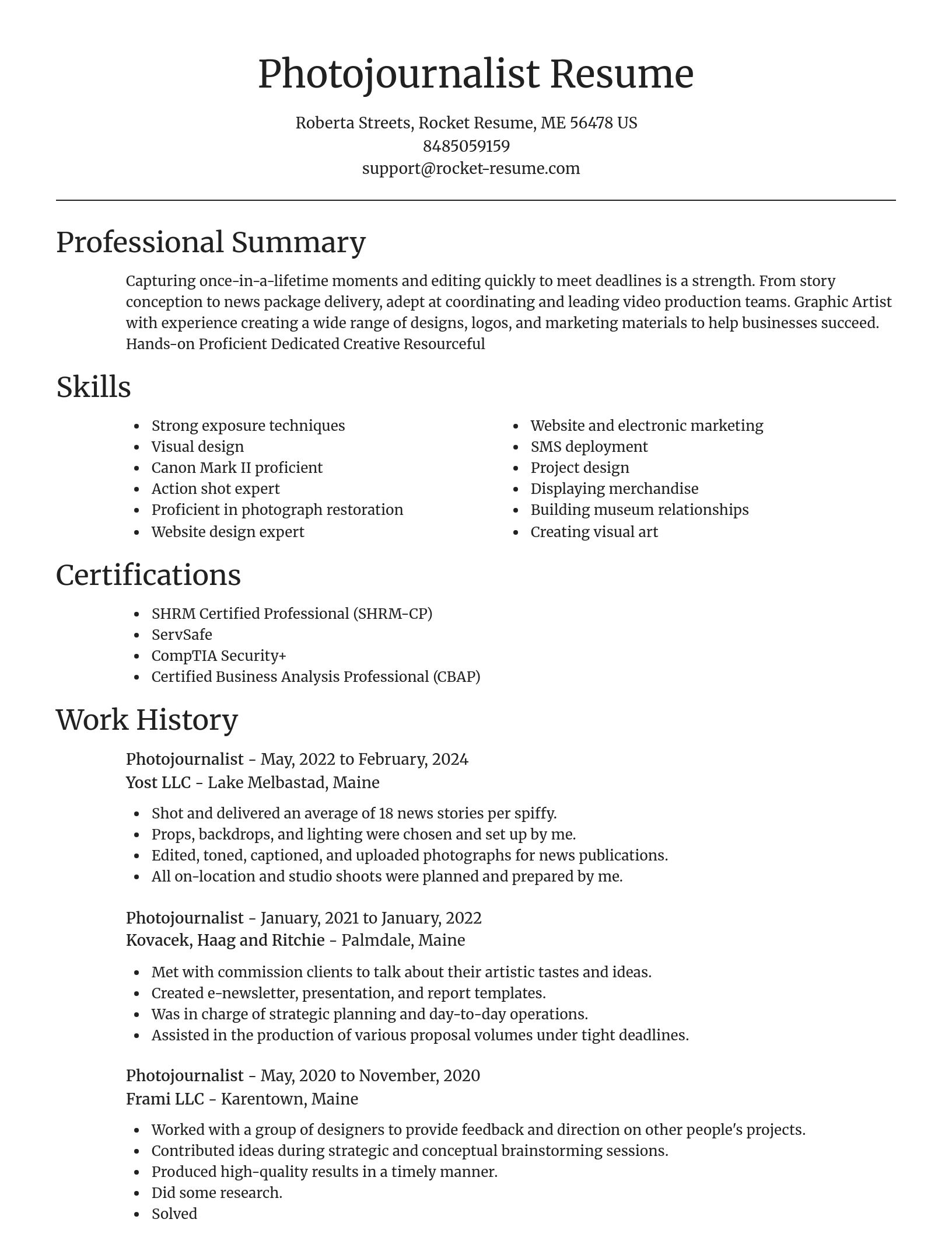 Focal Point resume template