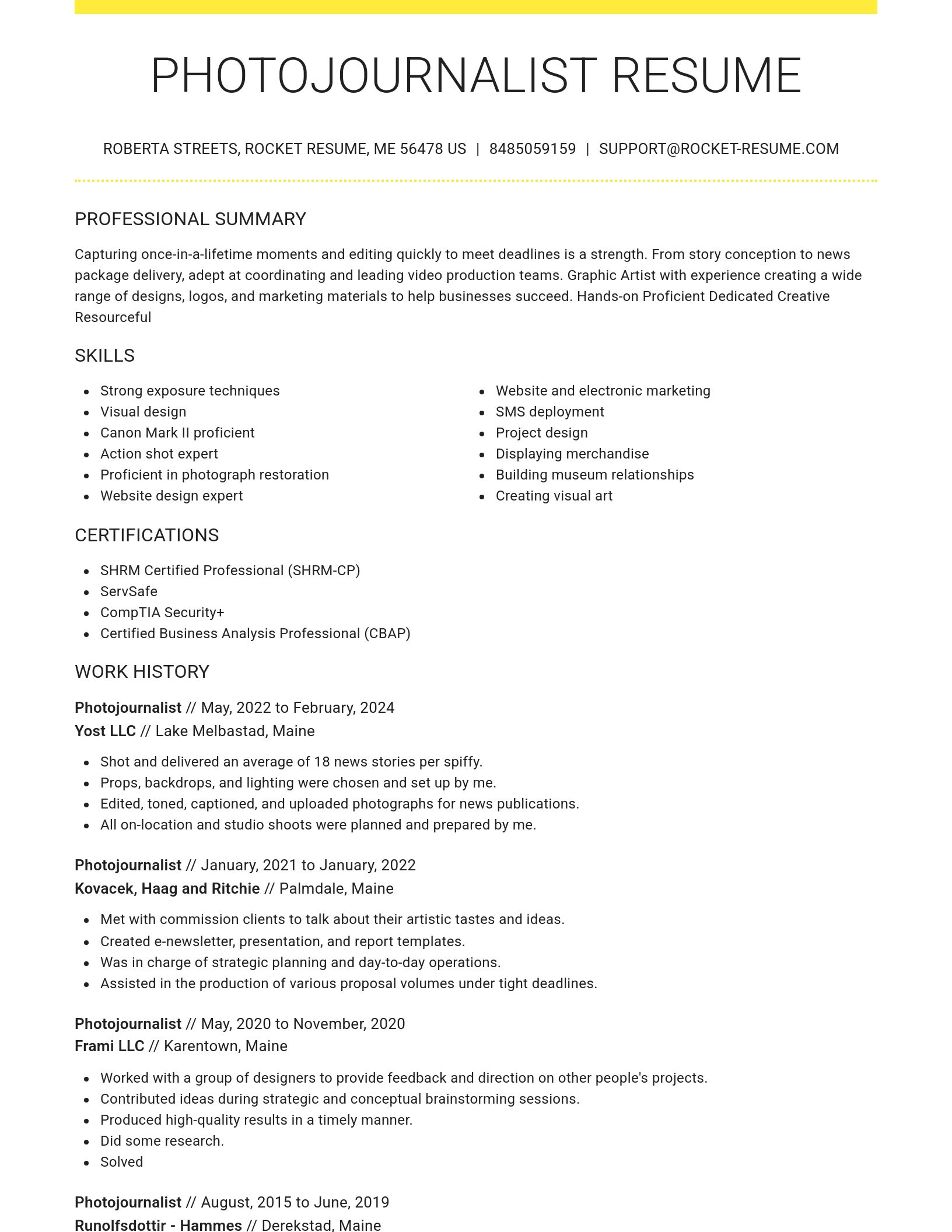 Grand resume template