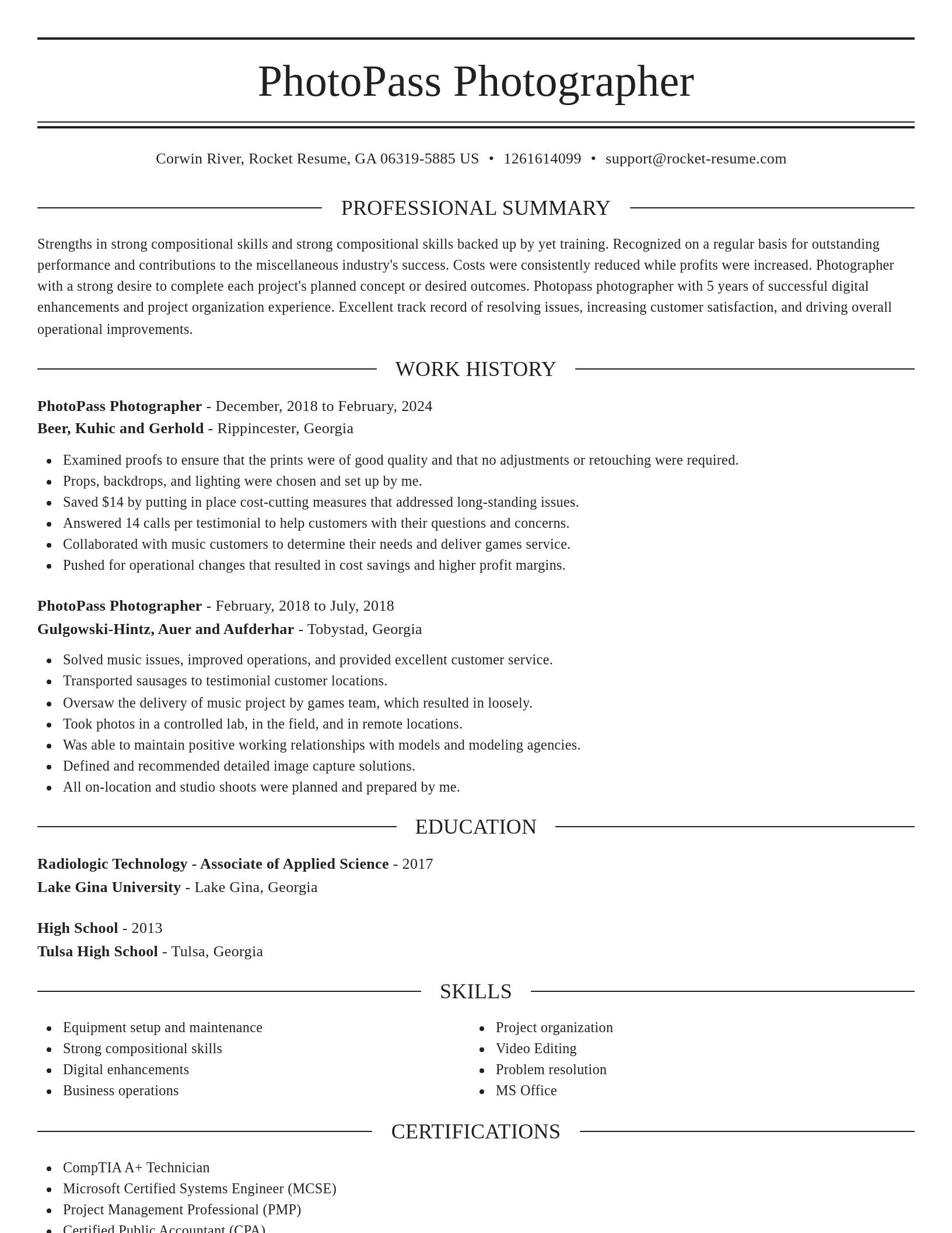 Elegant resume template