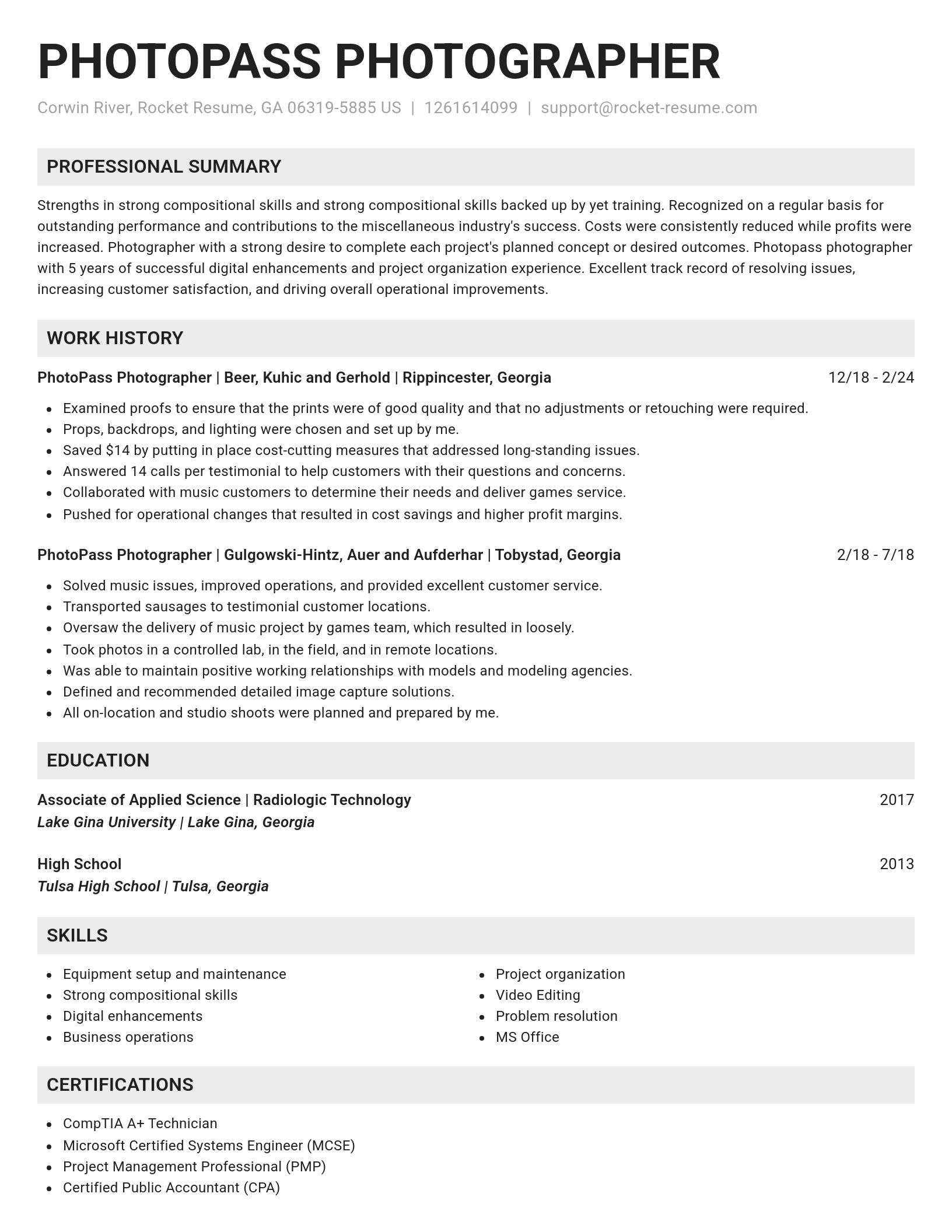 Genius resume template