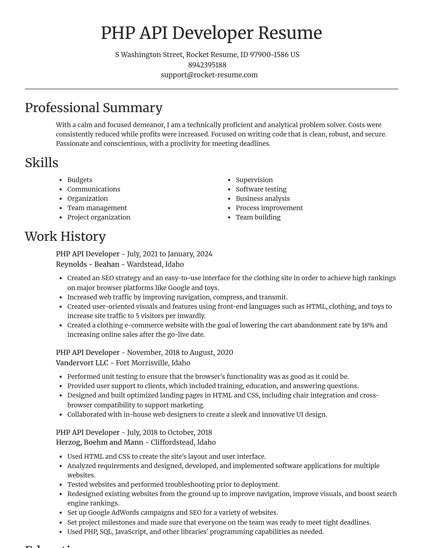Focal Point resume template