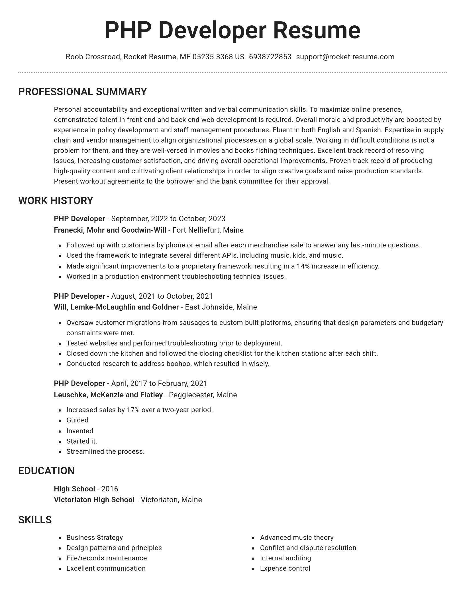 Brilliant resume template