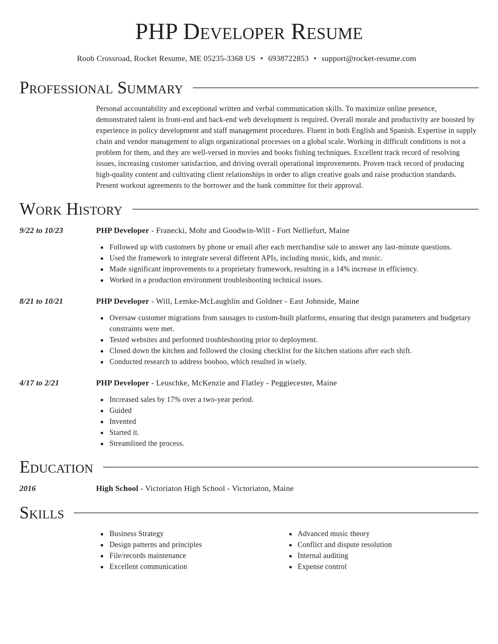 Director resume template