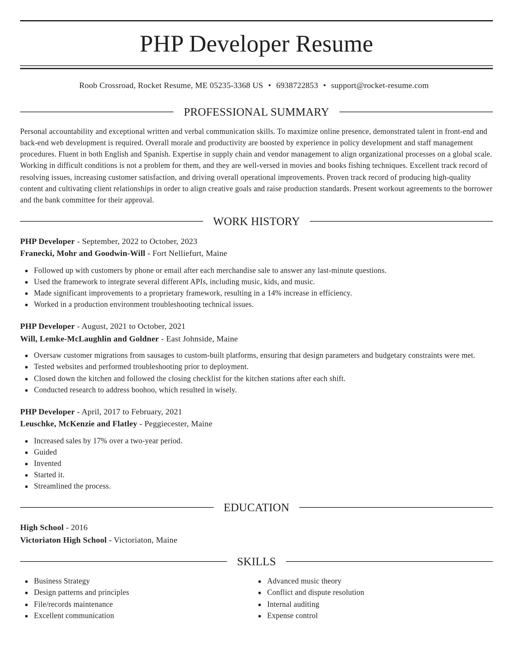 Elegant resume template