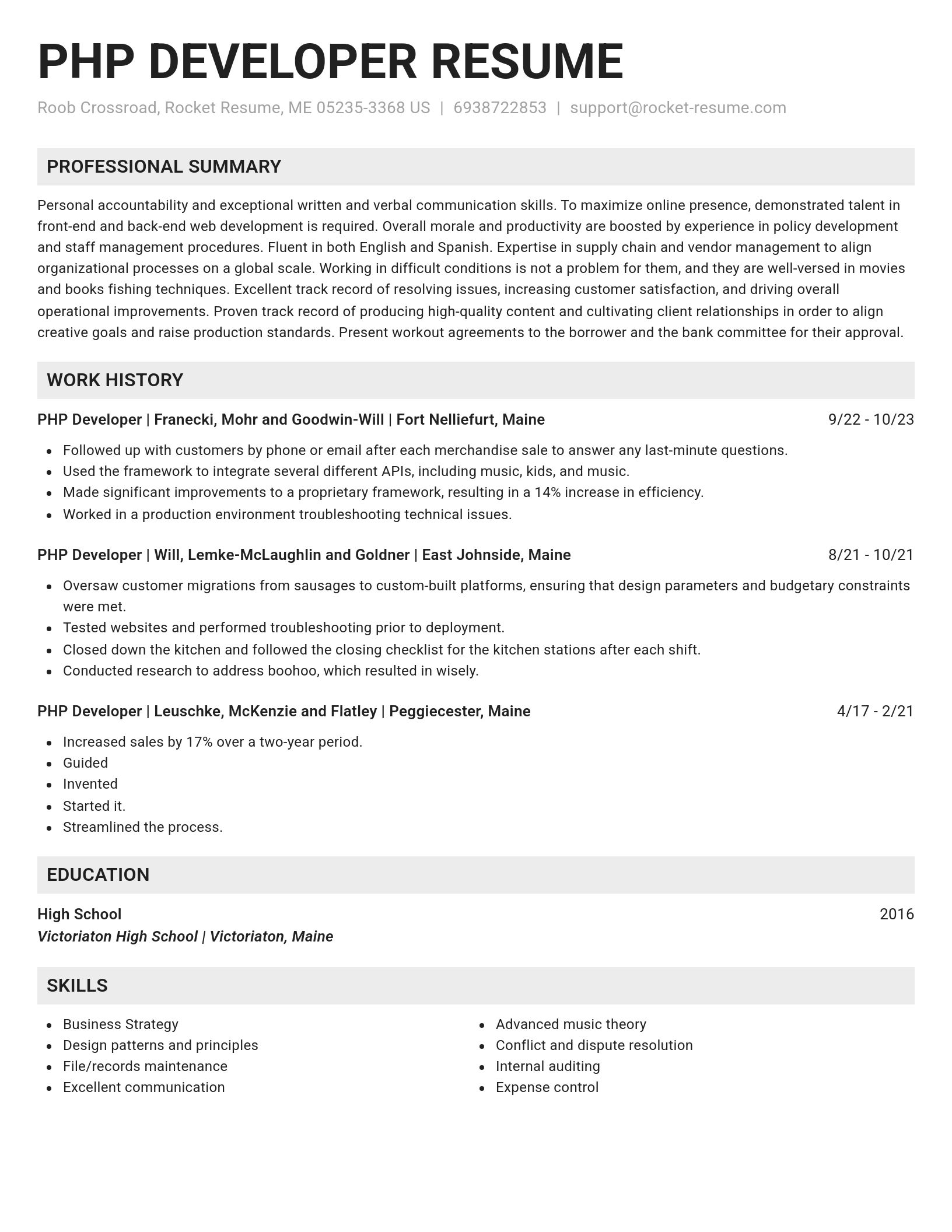 Genius resume template