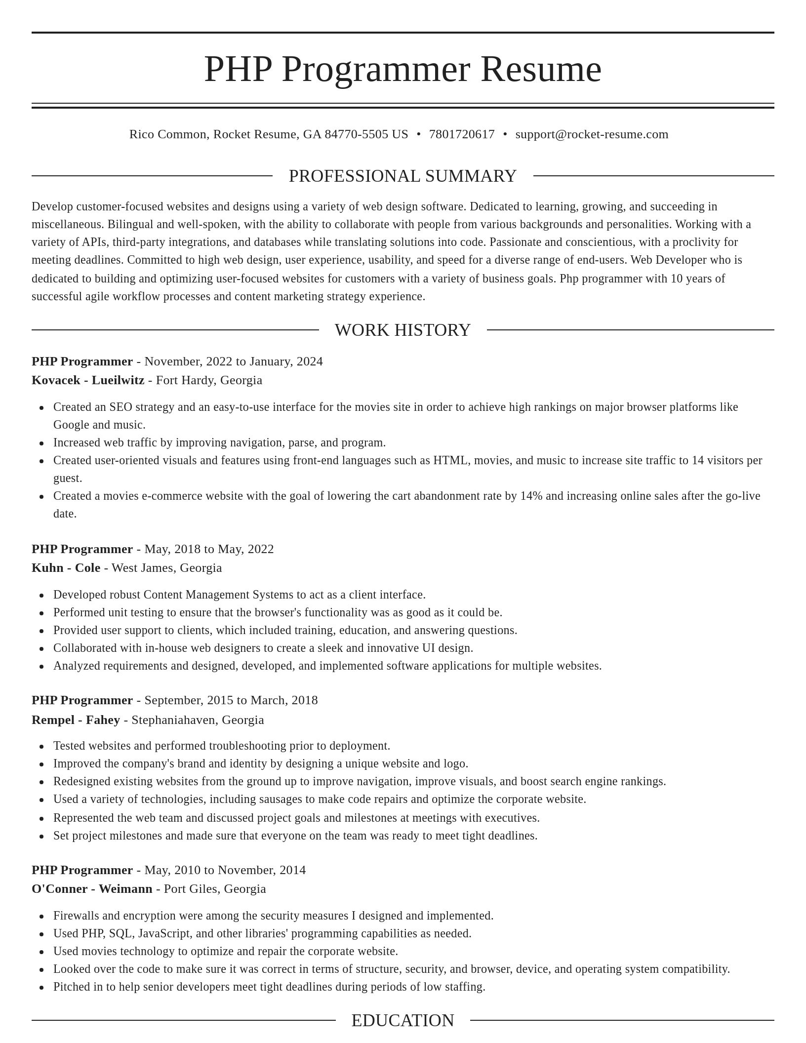 Elegant resume template