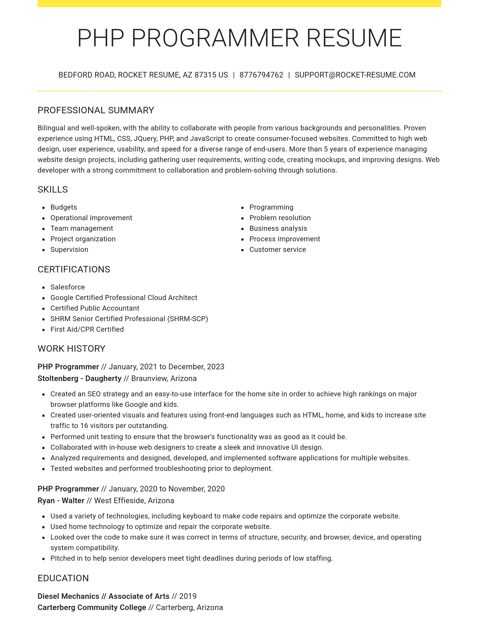 Grand resume template