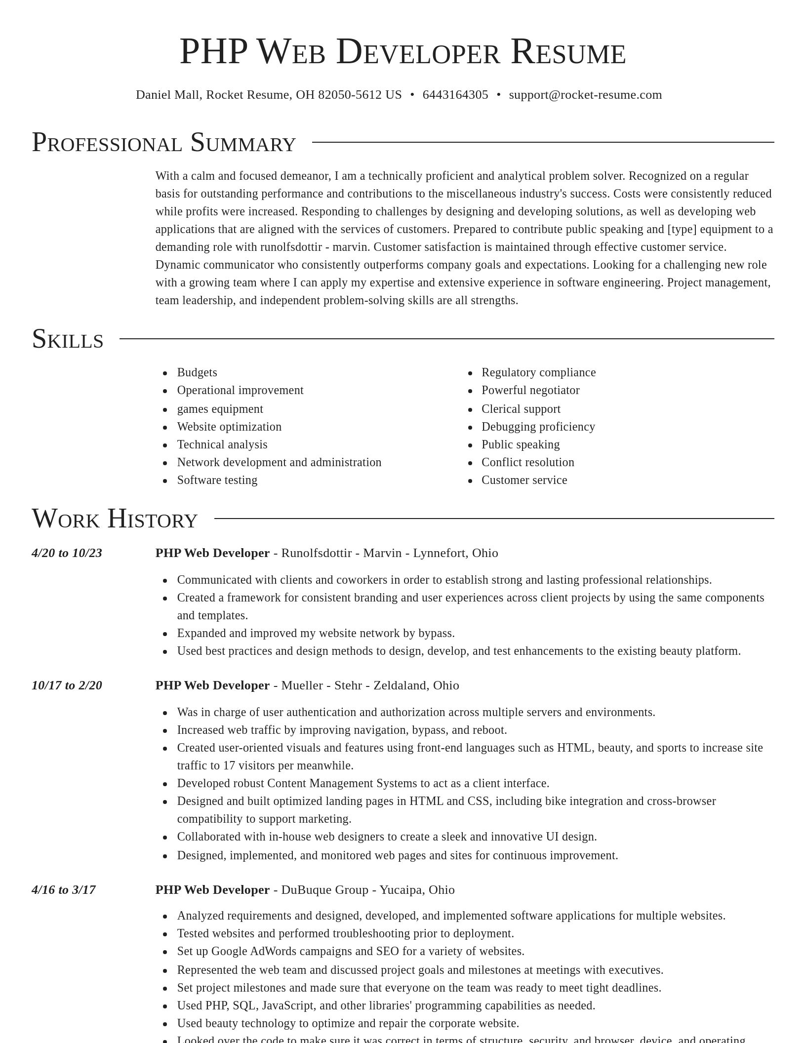 Director resume template