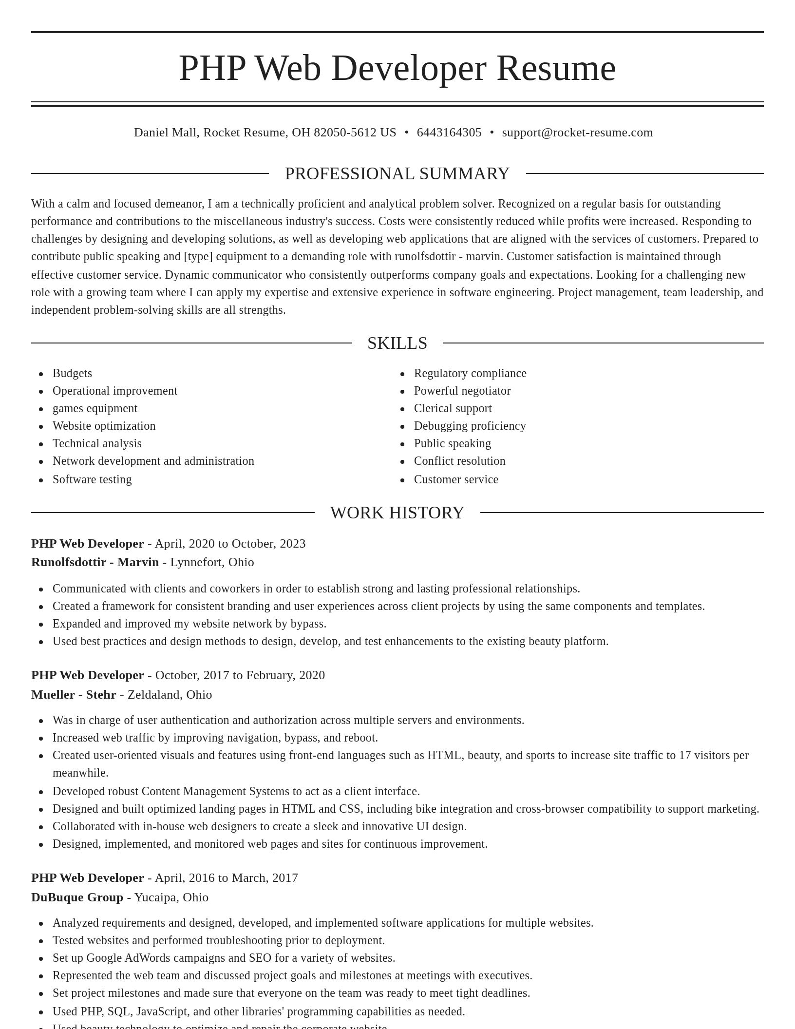 Elegant resume template