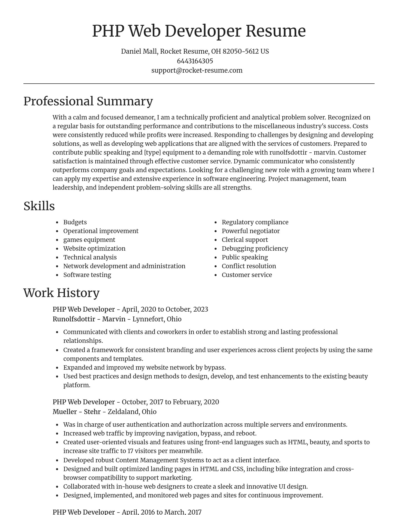 Focal Point resume template